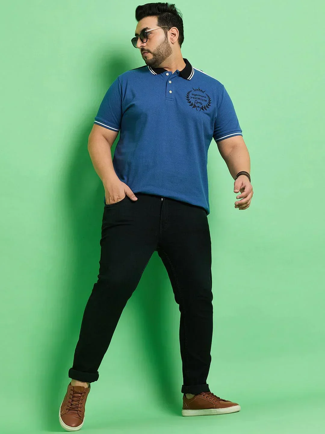 Men Plus Size Amberg Solid Polo Tshirt - Image 2