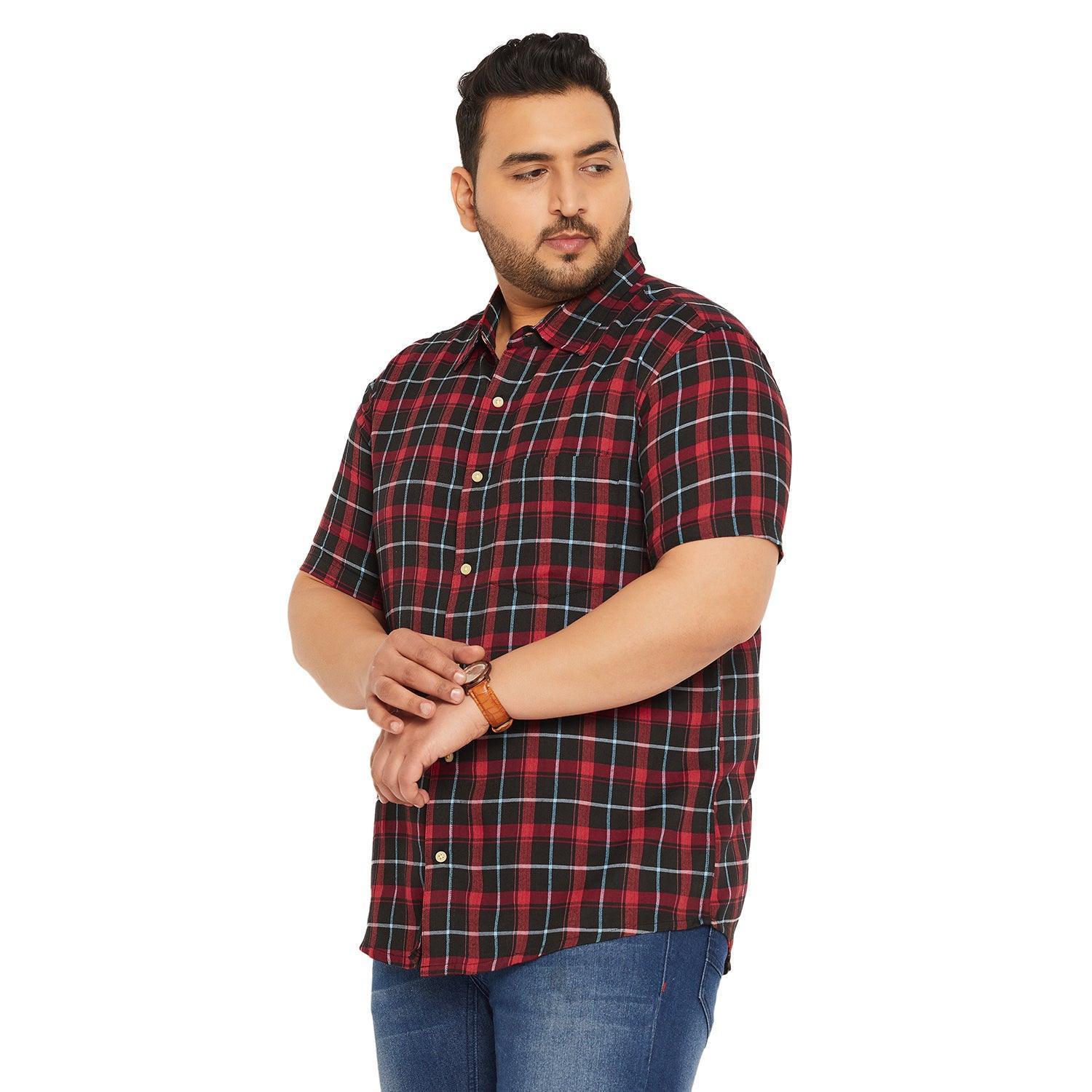 Men Plus Size Angstron Check Shirt - Image 3