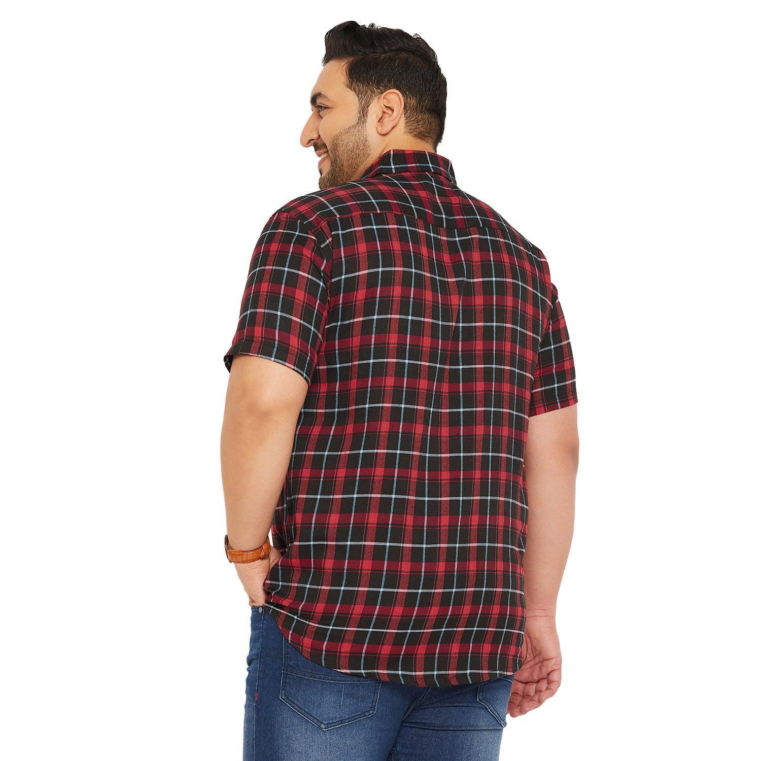 Men Plus Size Angstron Check Shirt - Image 5