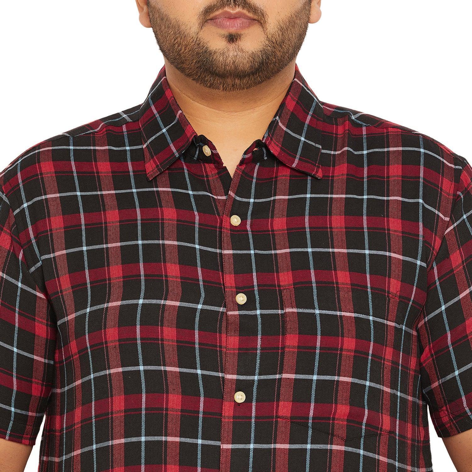 Men Plus Size Angstron Check Shirt - Image 6