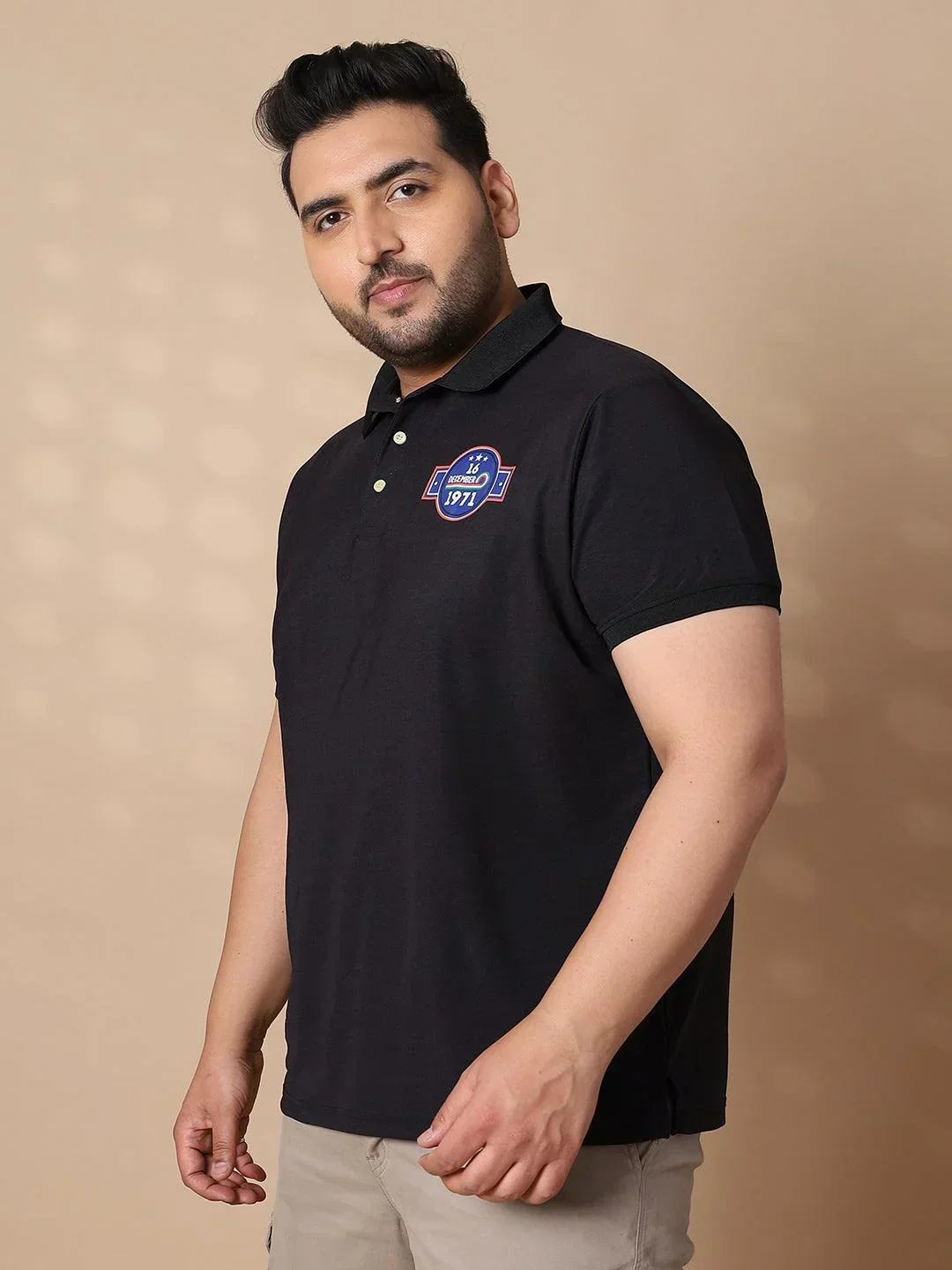 Men Plus Size Annora Printed Polo Tshirt - Image 3