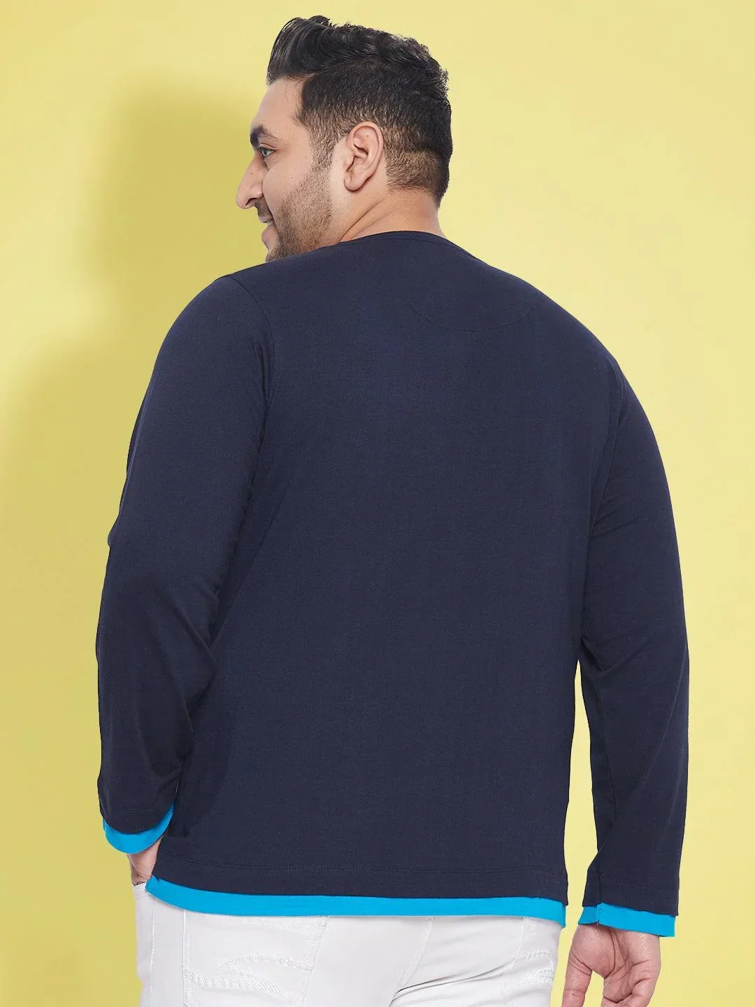 Men Plus Size Arnet Solid Henley Tshirt - Image 5