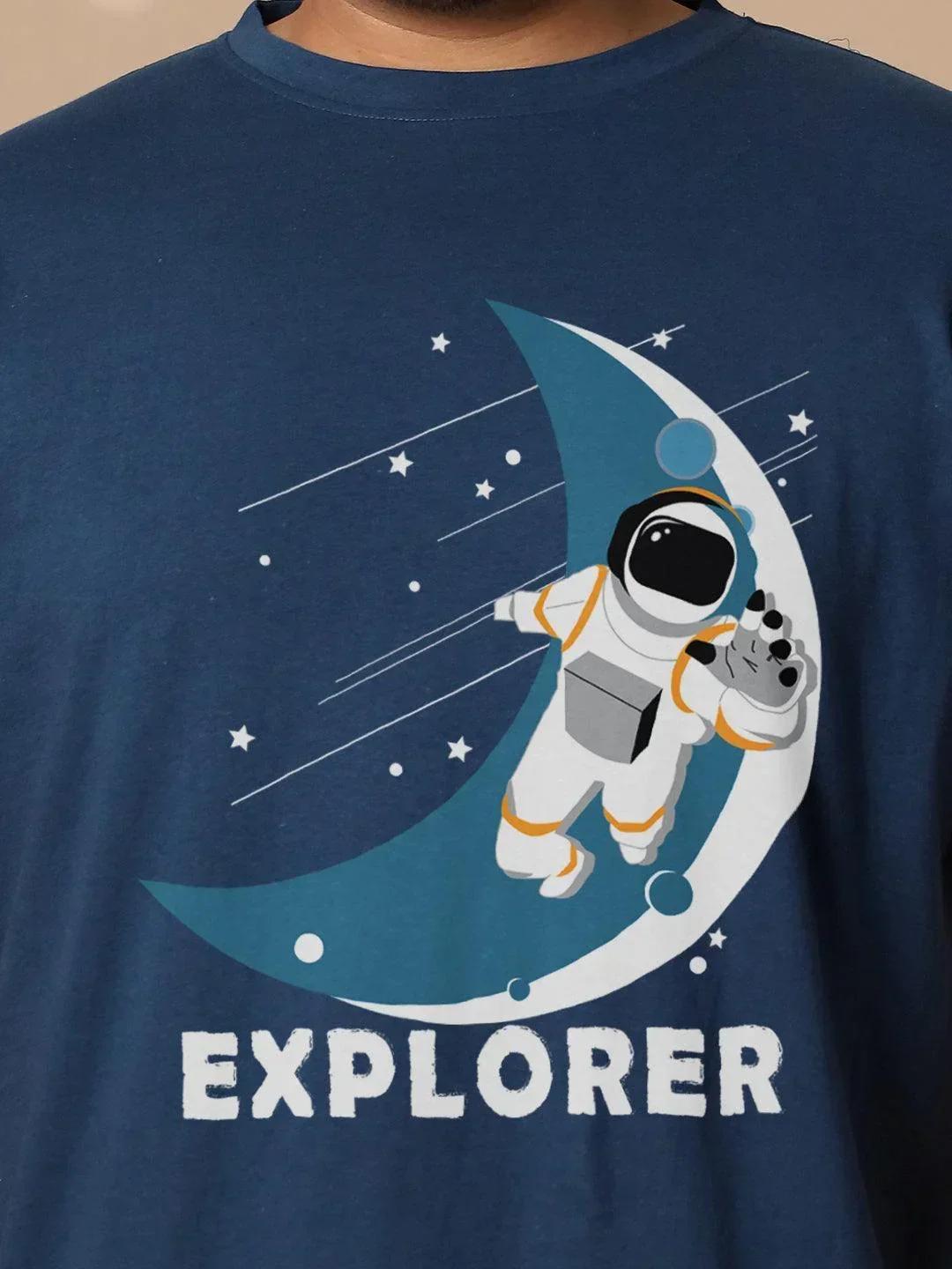 Men Plus Size Astron Printed Round Neck Tshirt - Image 6