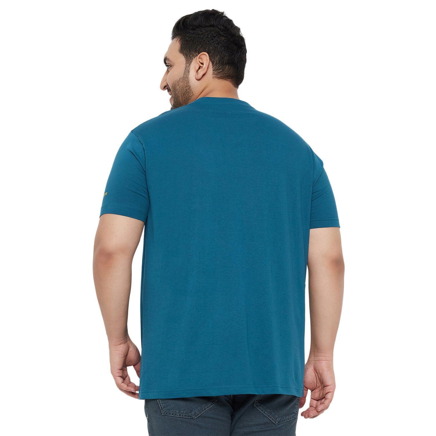 Men Plus Size Aura Solid V-Neck Tshirt - Image 5