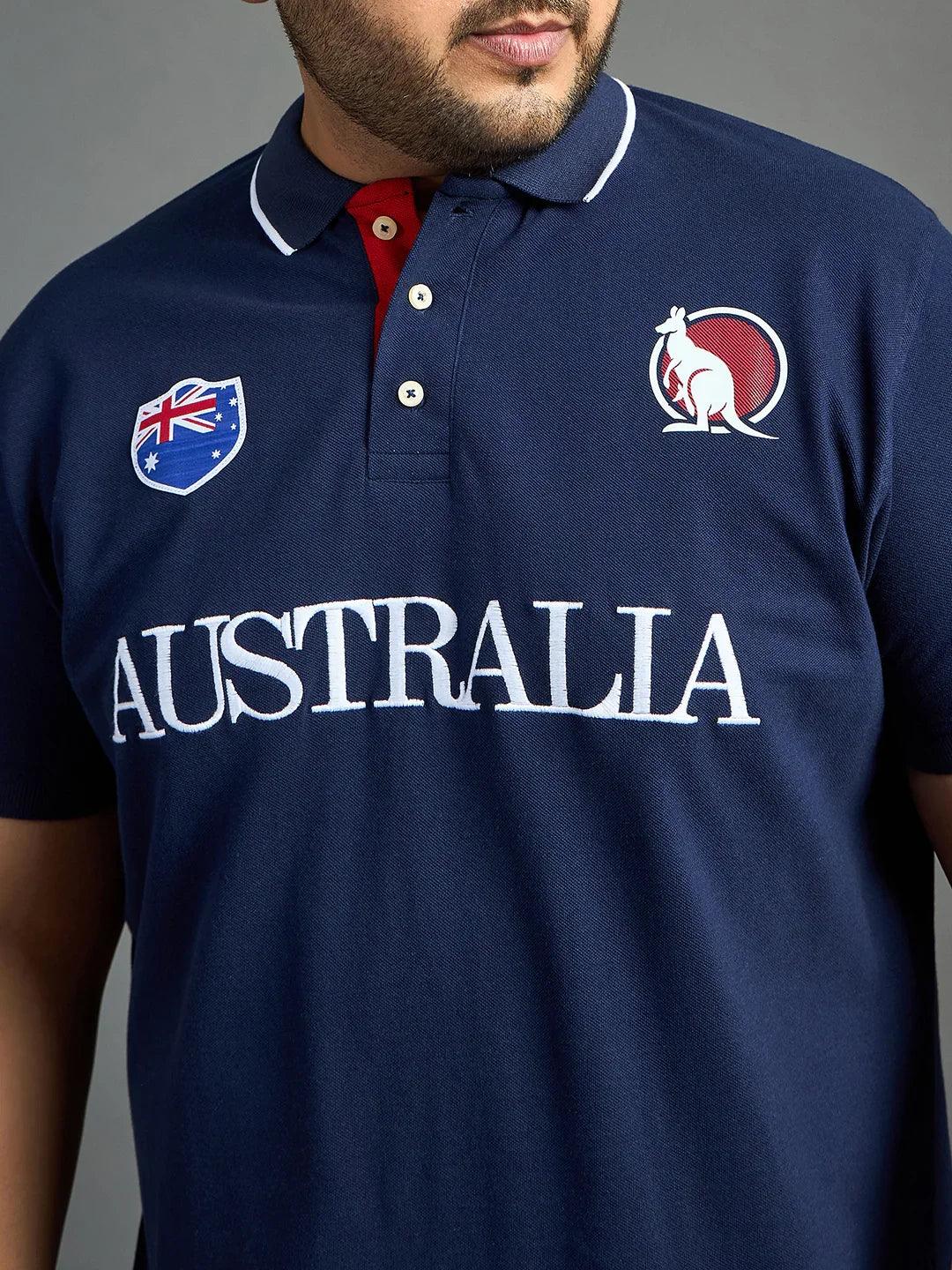 Men Plus Size Australia Printed Polo Tshirt - Image 6