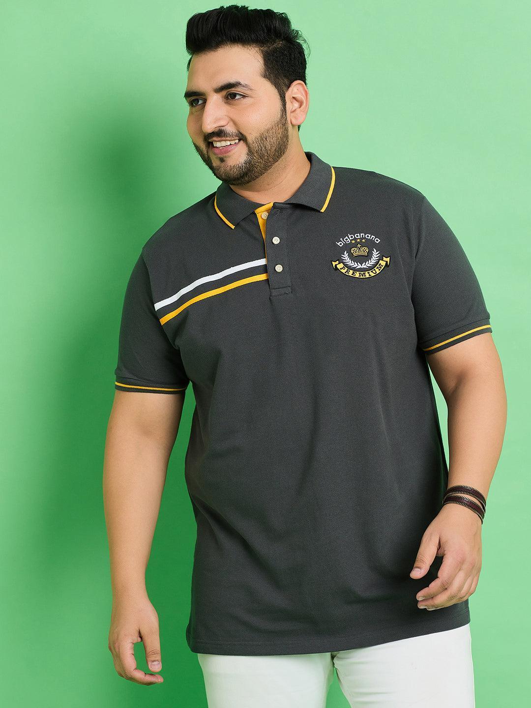Men Plus Size Baden Solid Polo Tshirt