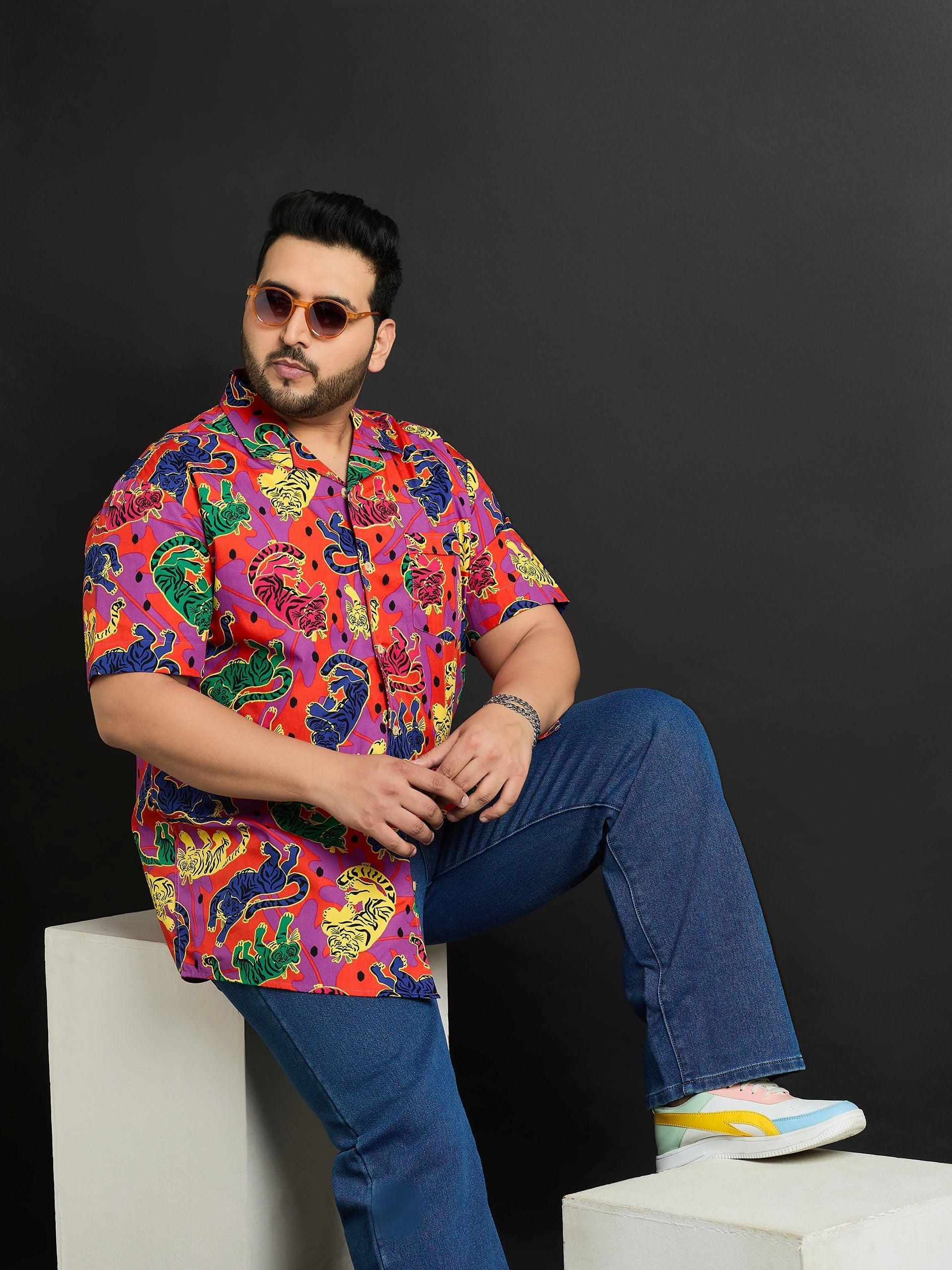 Men Plus Size Bamberg Printed Shirt - Image 8