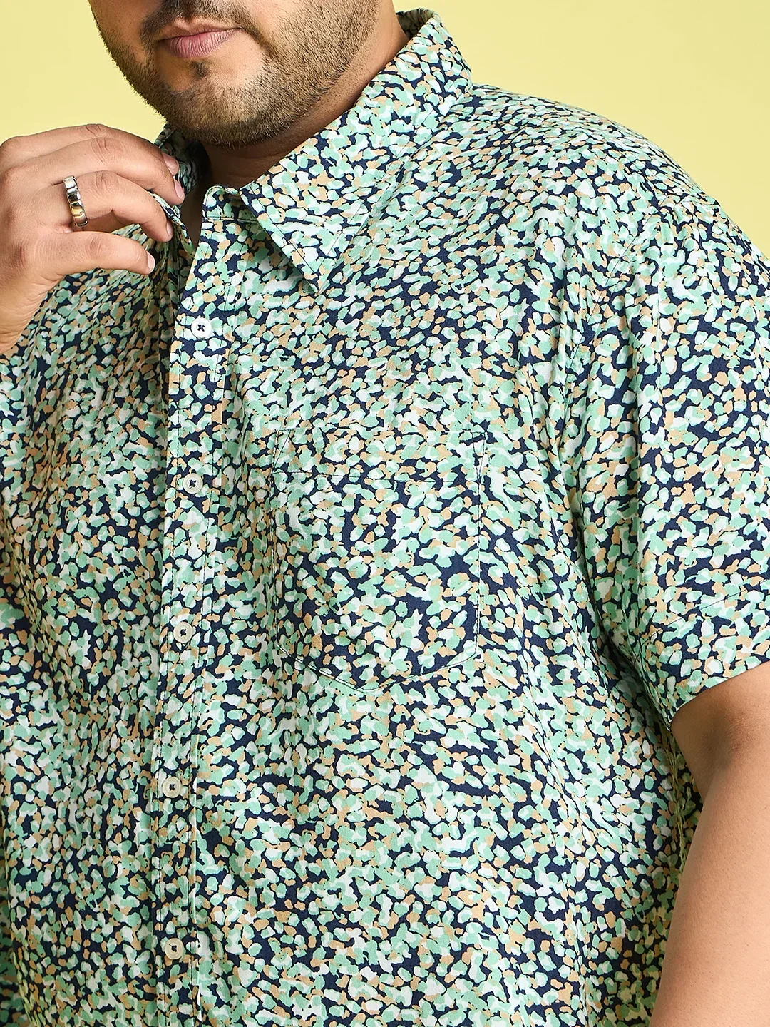 Men Plus Size Bejing Printed Shirt - Image 6