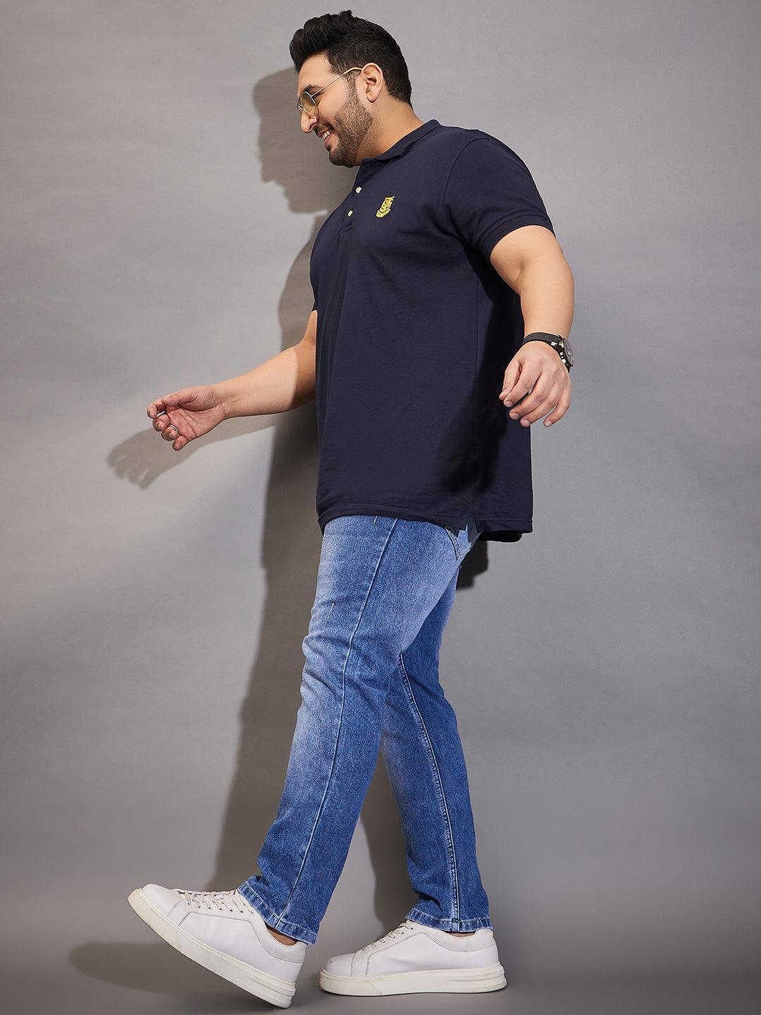 Men Plus Size Belbo Washed Indigo Denim - Image 2