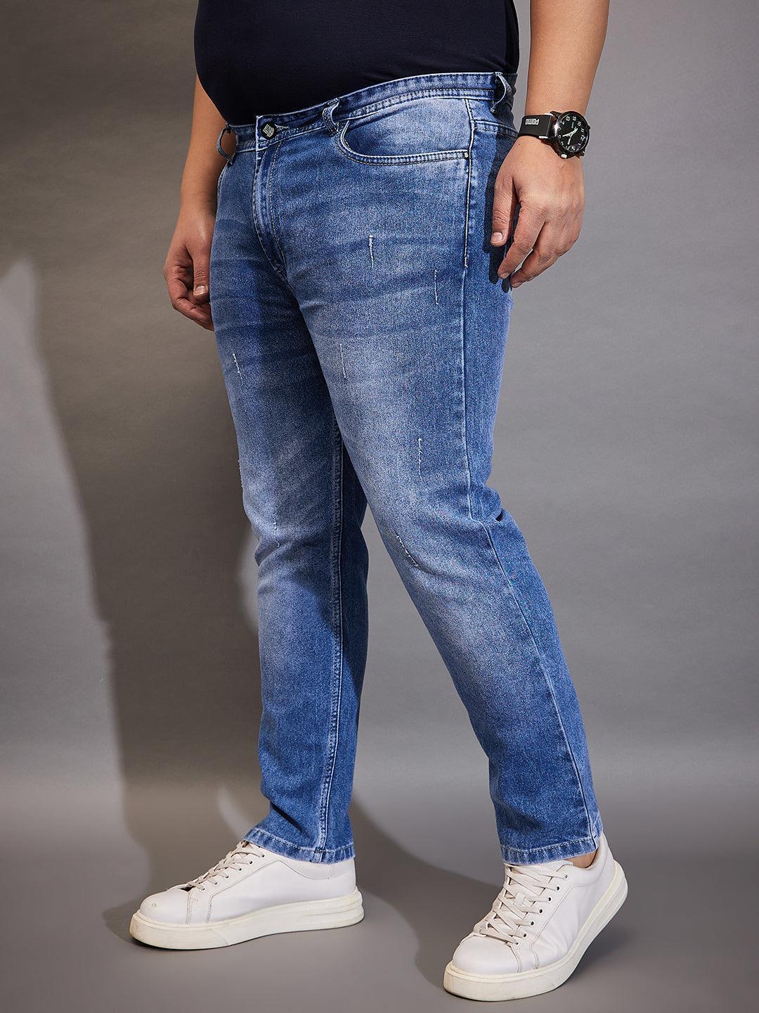 Men Plus Size Belbo Washed Indigo Denim - Image 3