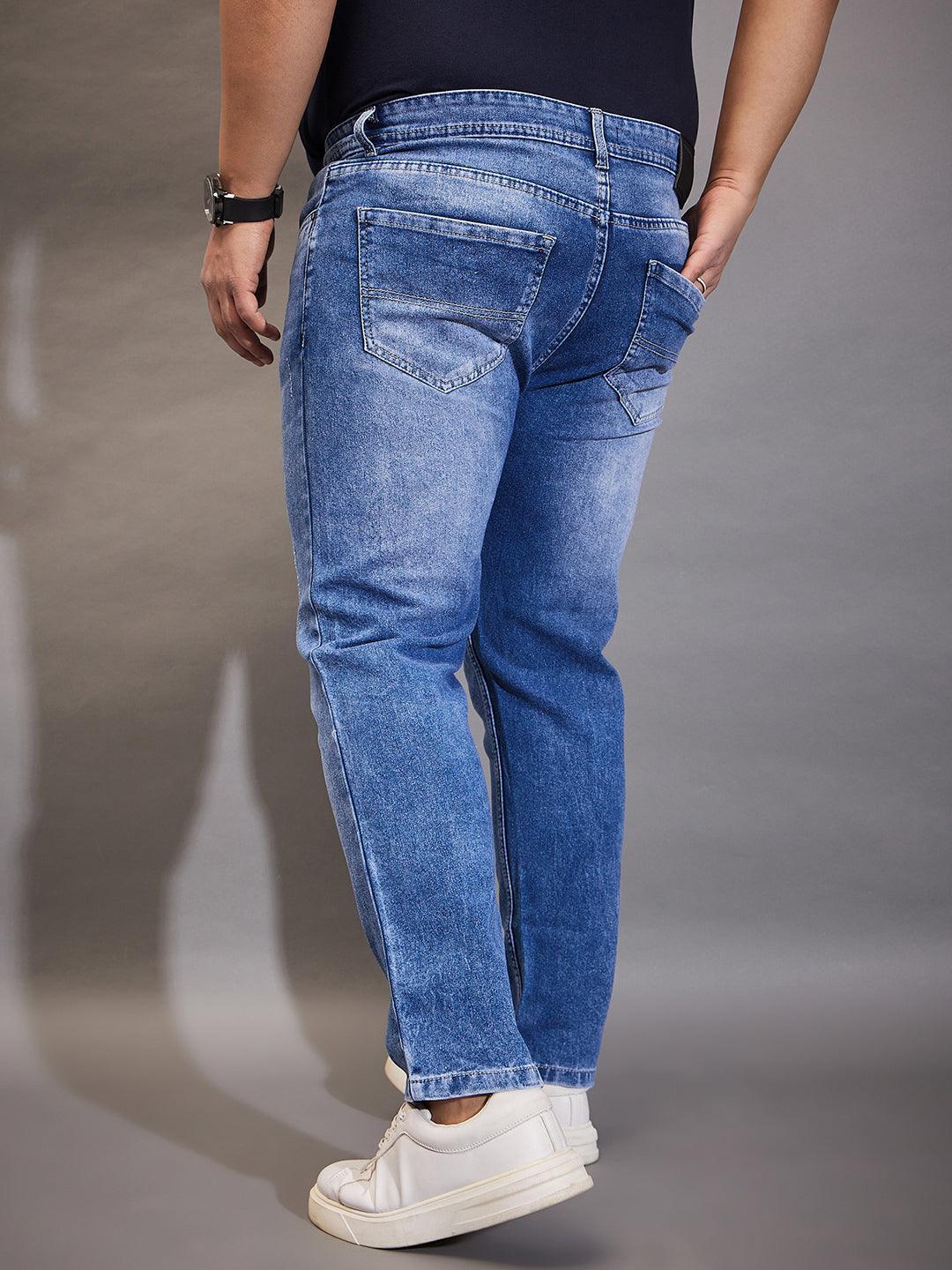 Men Plus Size Belbo Washed Indigo Denim - Image 5