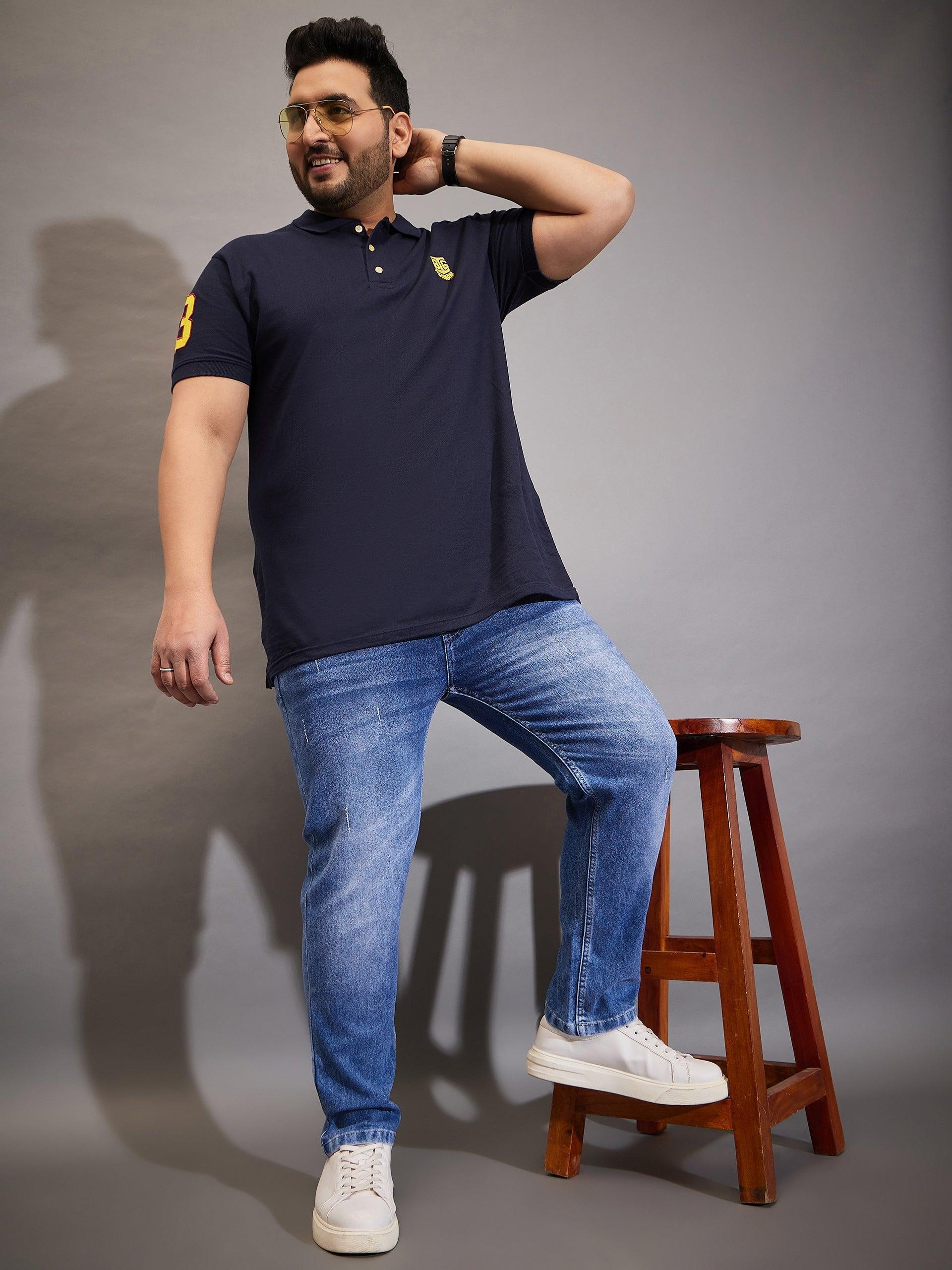 Men Plus Size Belbo Washed Indigo Denim - Image 6
