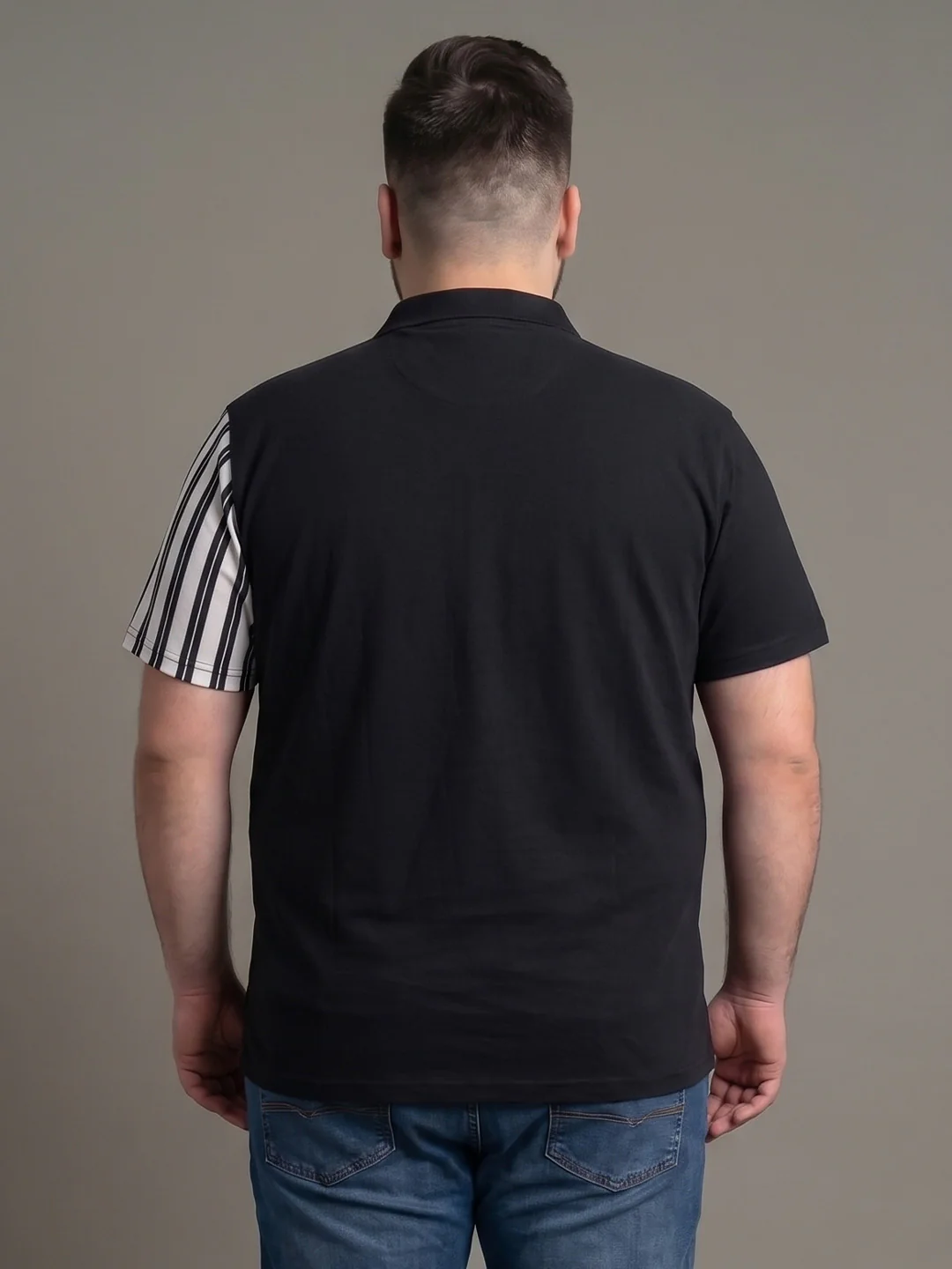 Men Plus Size Biforma Multi Colorblock Shirts - Image 3