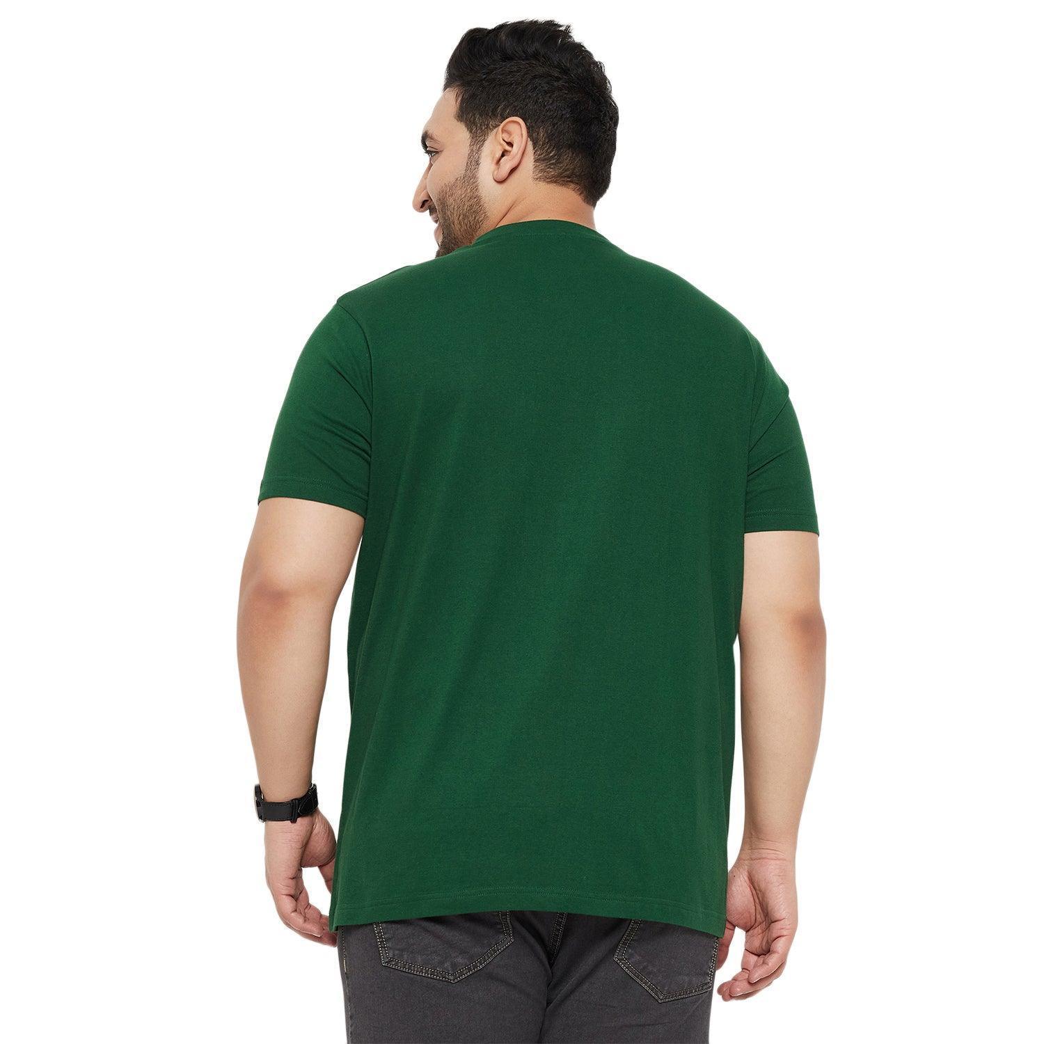 Men Plus Size Bitter Solid V-Neck Tshirt - Image 5