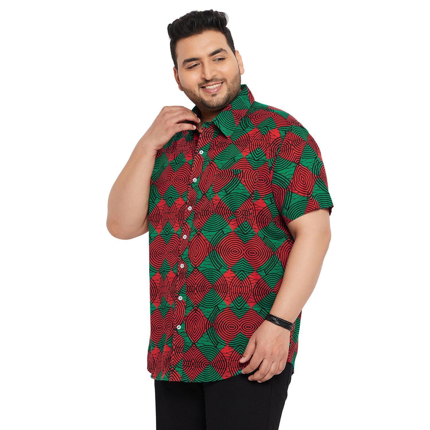 Men Plus Size Blankis Printed Shirt - Image 3