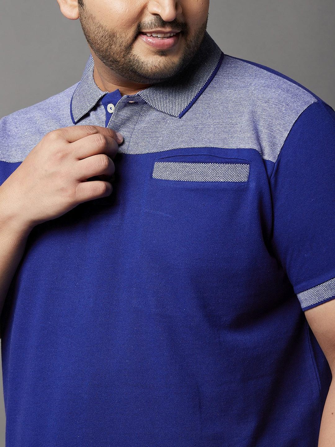 Men Plus Size Blaze Colorblock Polo Tshirt - Image 6