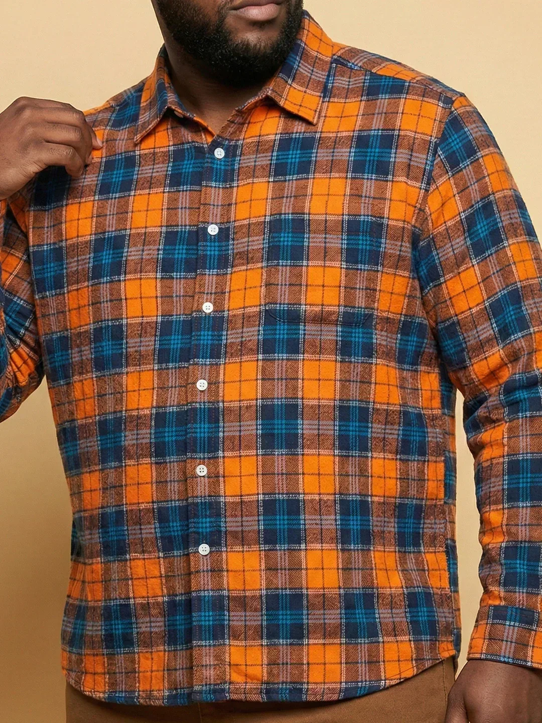 Men Plus Size Blazebox Multicolor Checkered Casual Shirt - Image 6