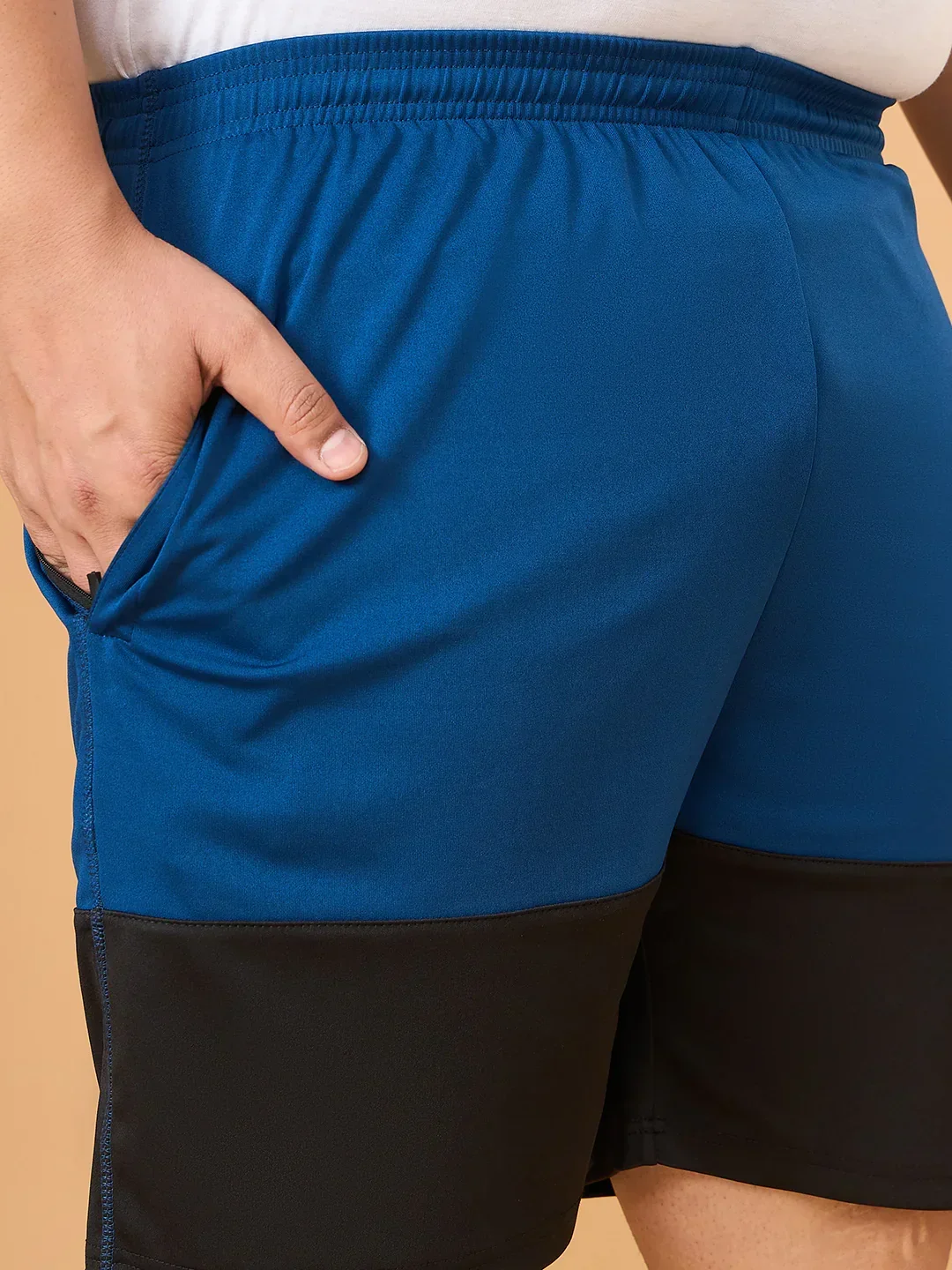 Men Plus Size Bodo Colorblock Shorts - Image 7