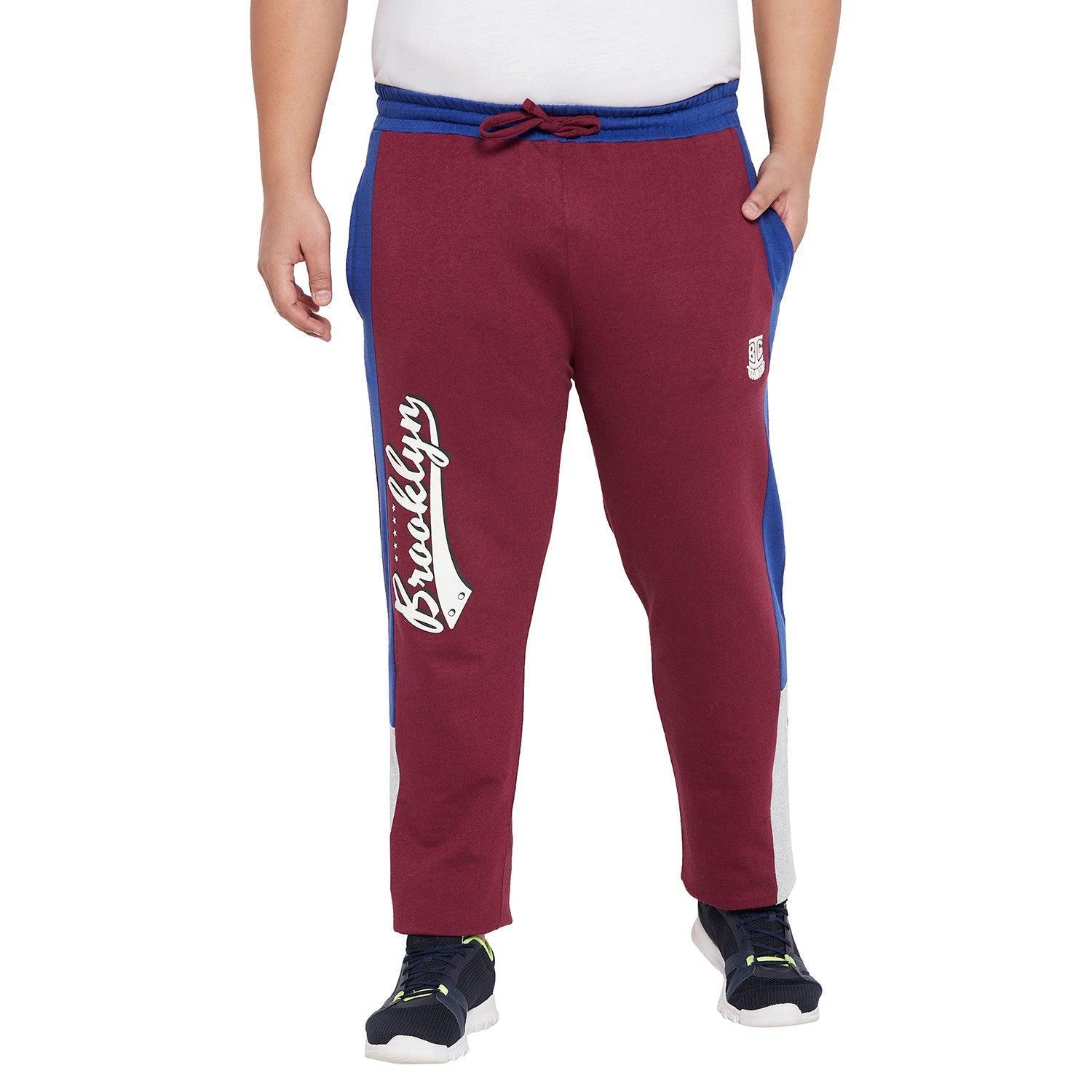 Men Plus Size Bologna Printed Trackpant
