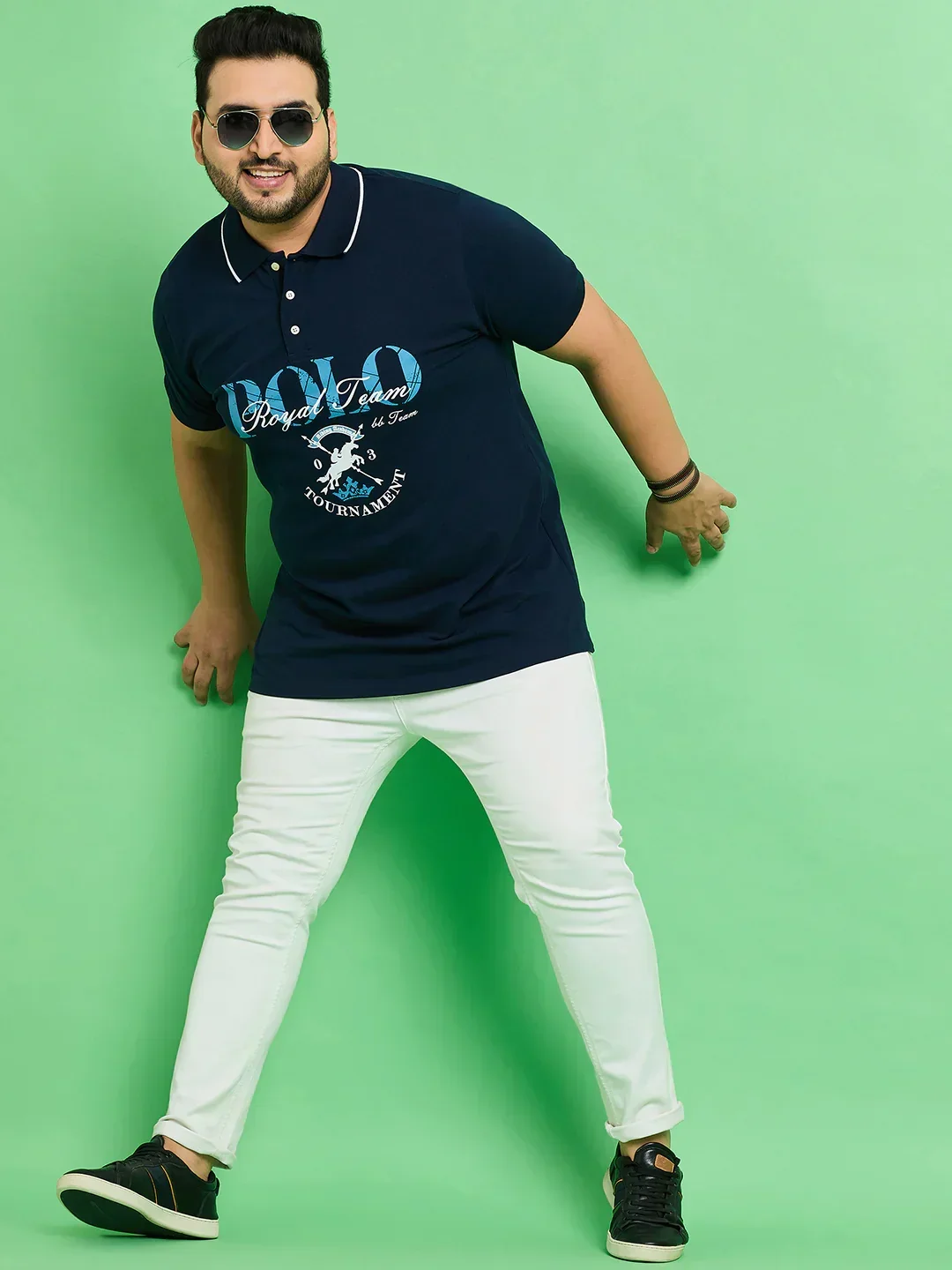 Men Plus Size Bozhou Printed Polo Tshirt - Image 2