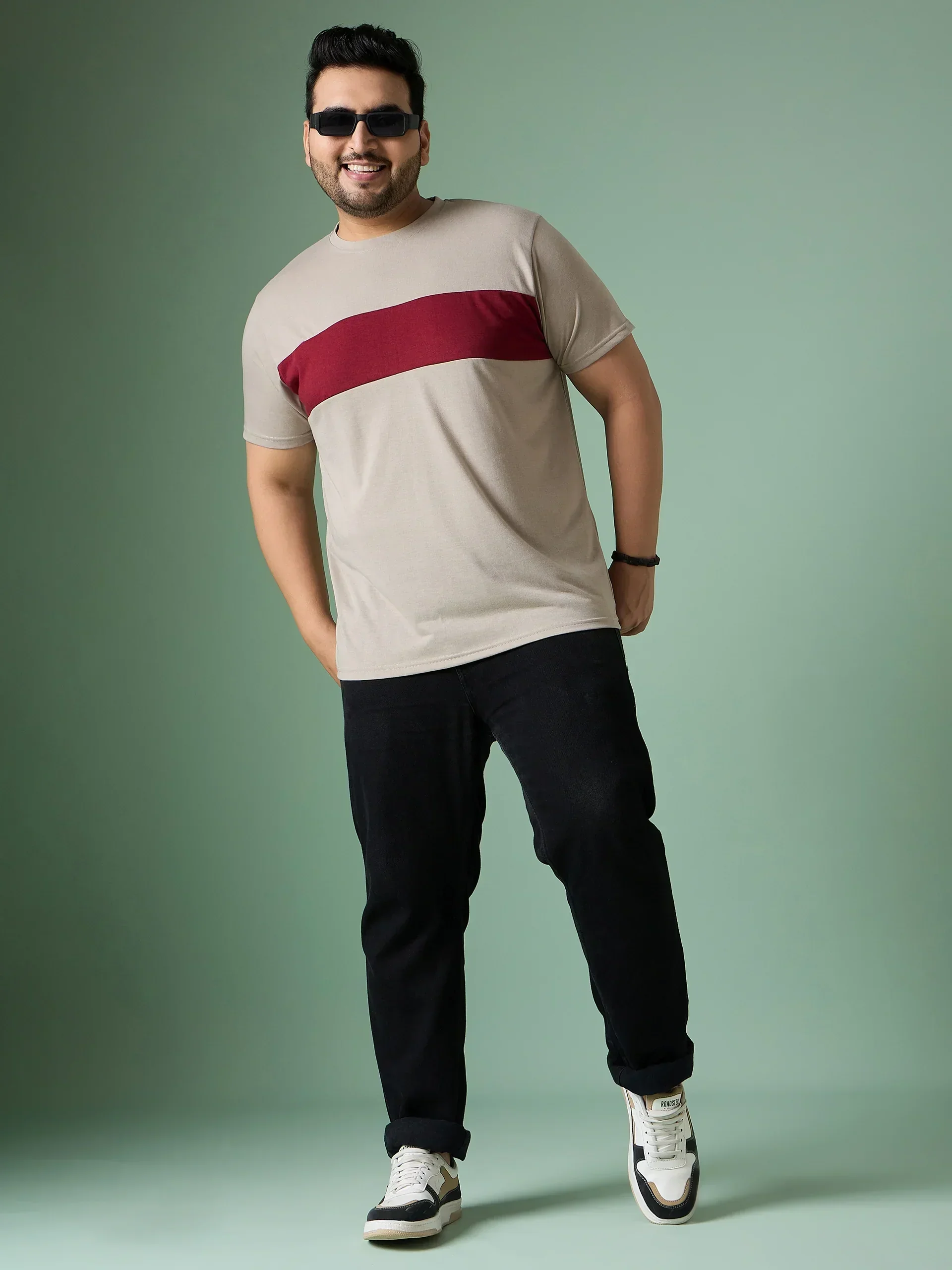 Men Plus Size Bravix Multicolor Round Neck Tshirt - Image 3