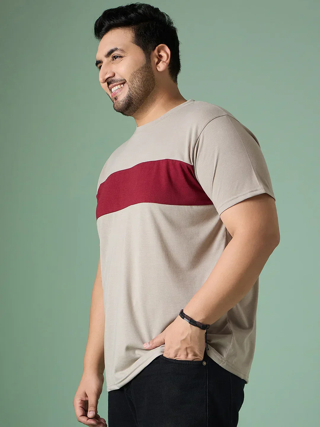 Men Plus Size Bravix Multicolor Round Neck Tshirt - Image 5
