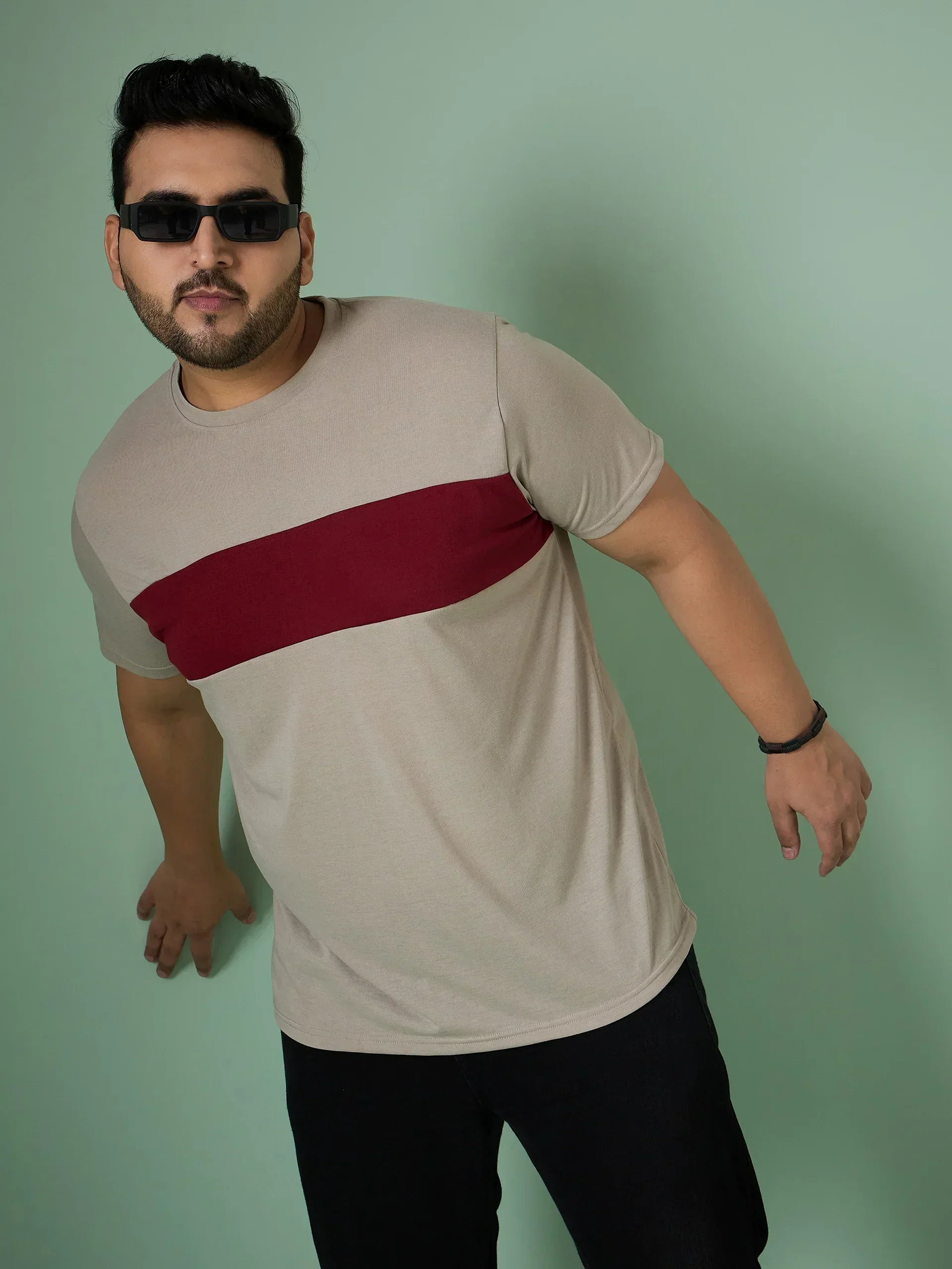 Men Plus Size Bravix Multicolor Round Neck Tshirt - Image 8