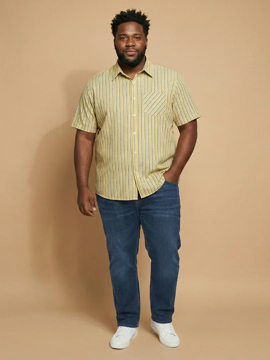 Men Plus Size Brine Multicolor Checkered Casual Shirt - Image 7