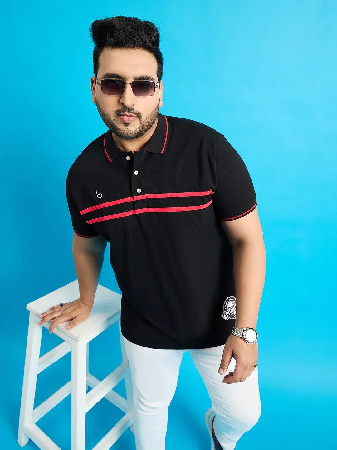 Men Plus Size Broku Solid Polo Tshirt - Image 8