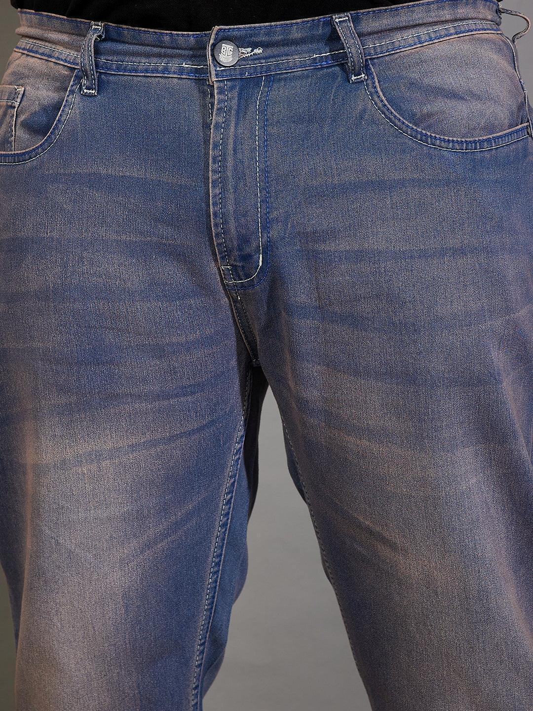 Men Plus Size Brunon Washed Jeans - Image 7