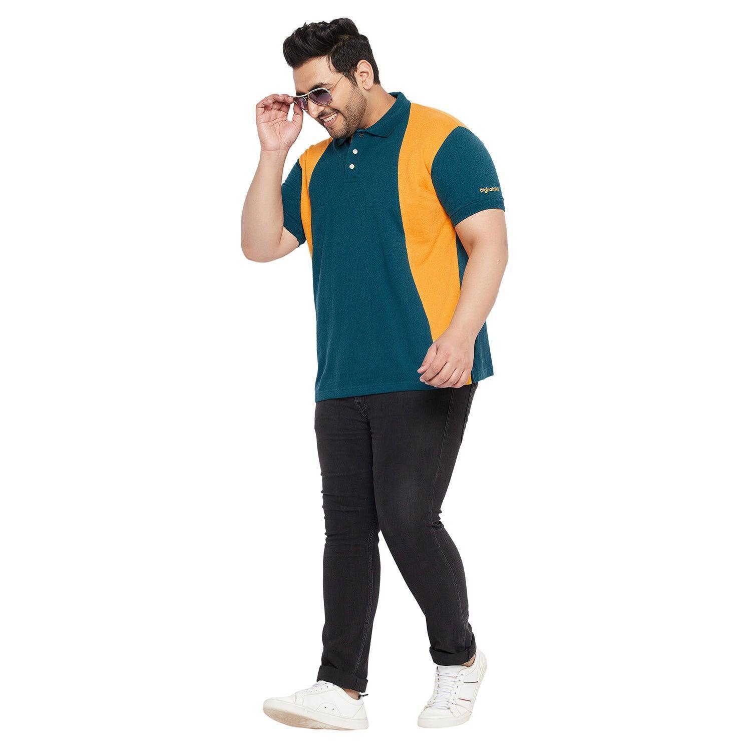 Men Plus Size Buzz Colorblock Polo Tshirt - Image 2