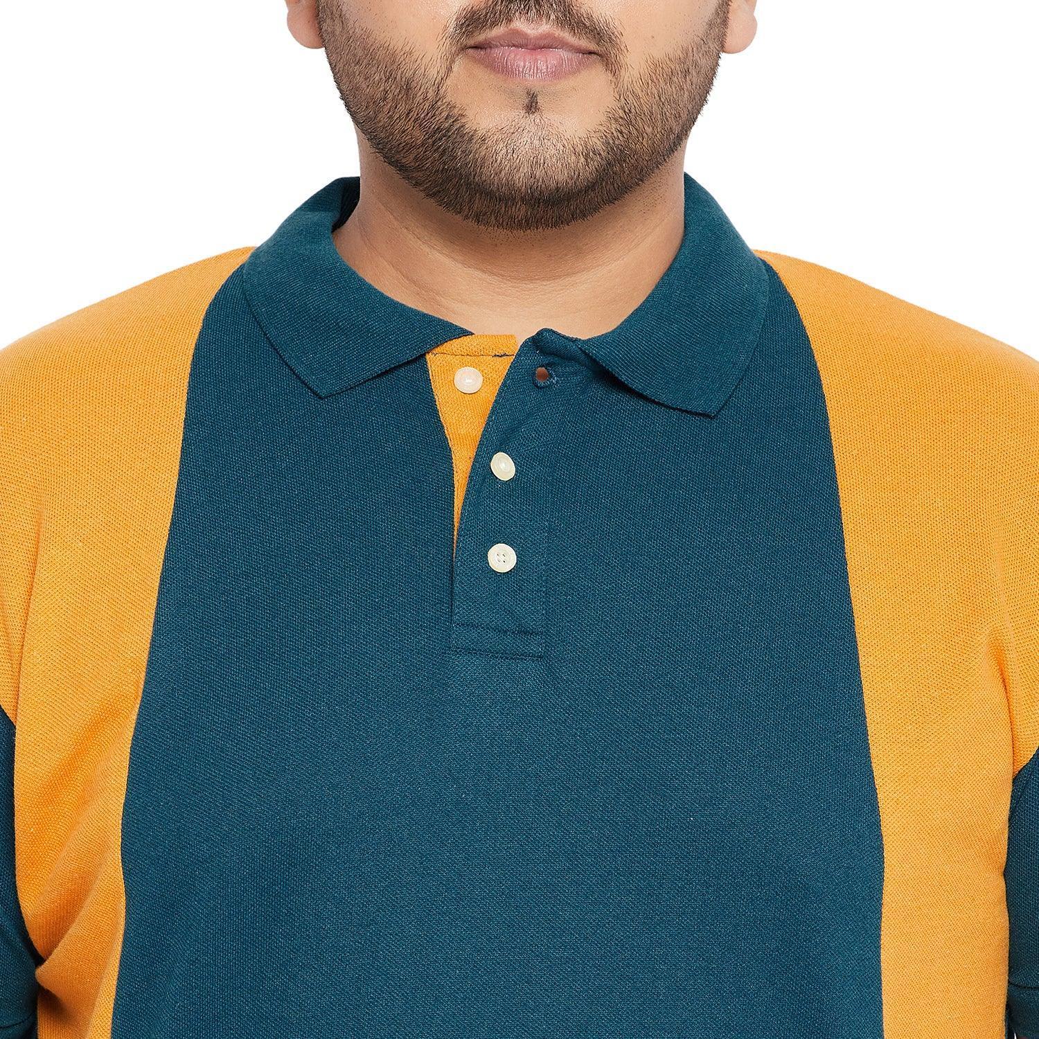 Men Plus Size Buzz Colorblock Polo Tshirt - Image 6