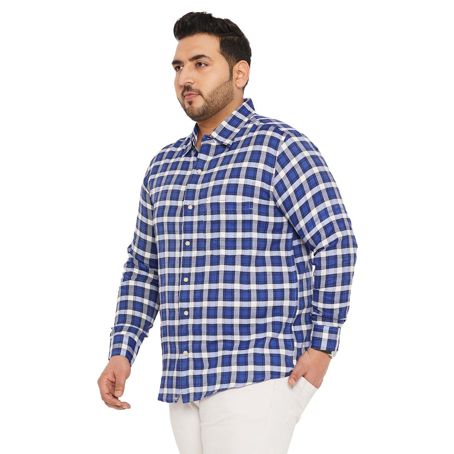 Men Plus Size Cacion Check Shirt - Image 3