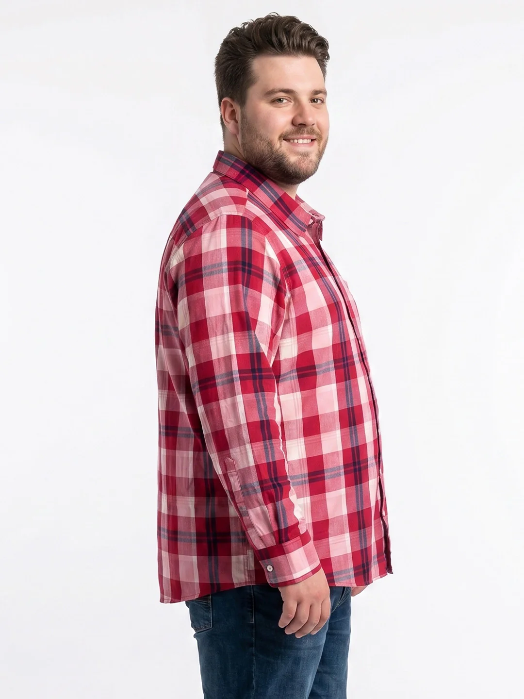 Men Plus Size Caelrix Multi Check Shirts - Image 2
