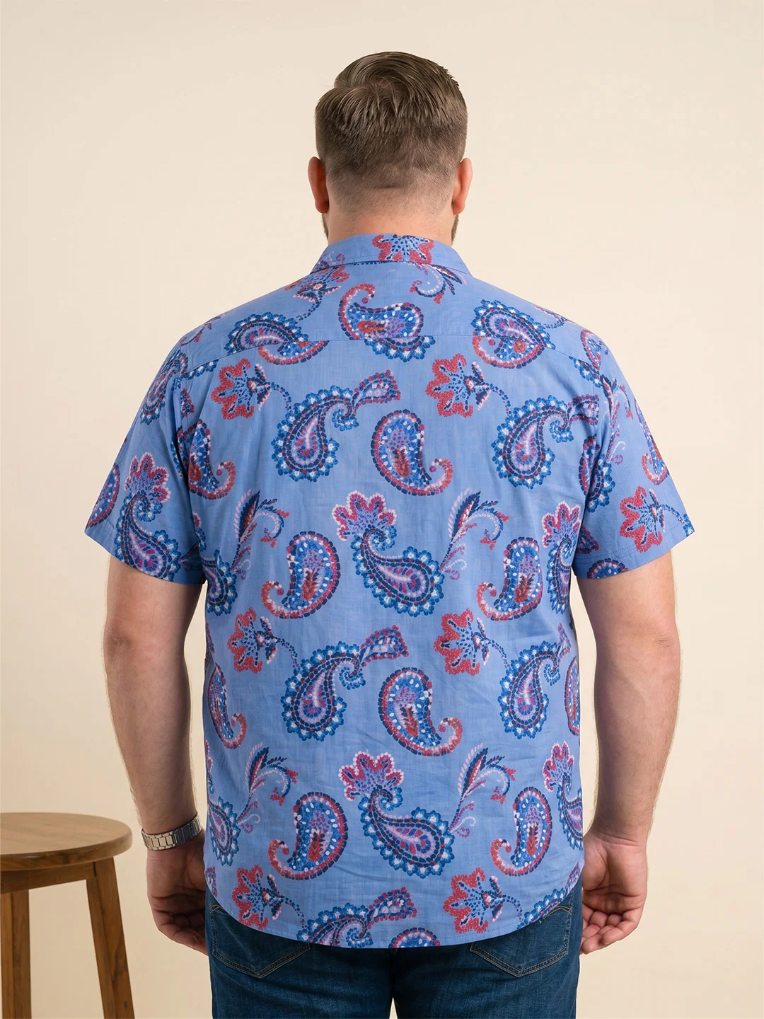 Men Plus Size Caelum Multi Printed Shirts - Image 3