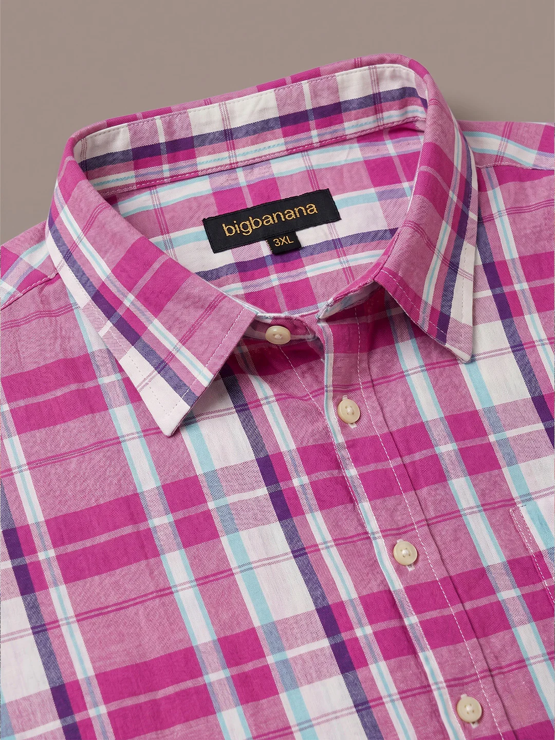Men Plus Size Calvior Multi Check Shirts - Image 4