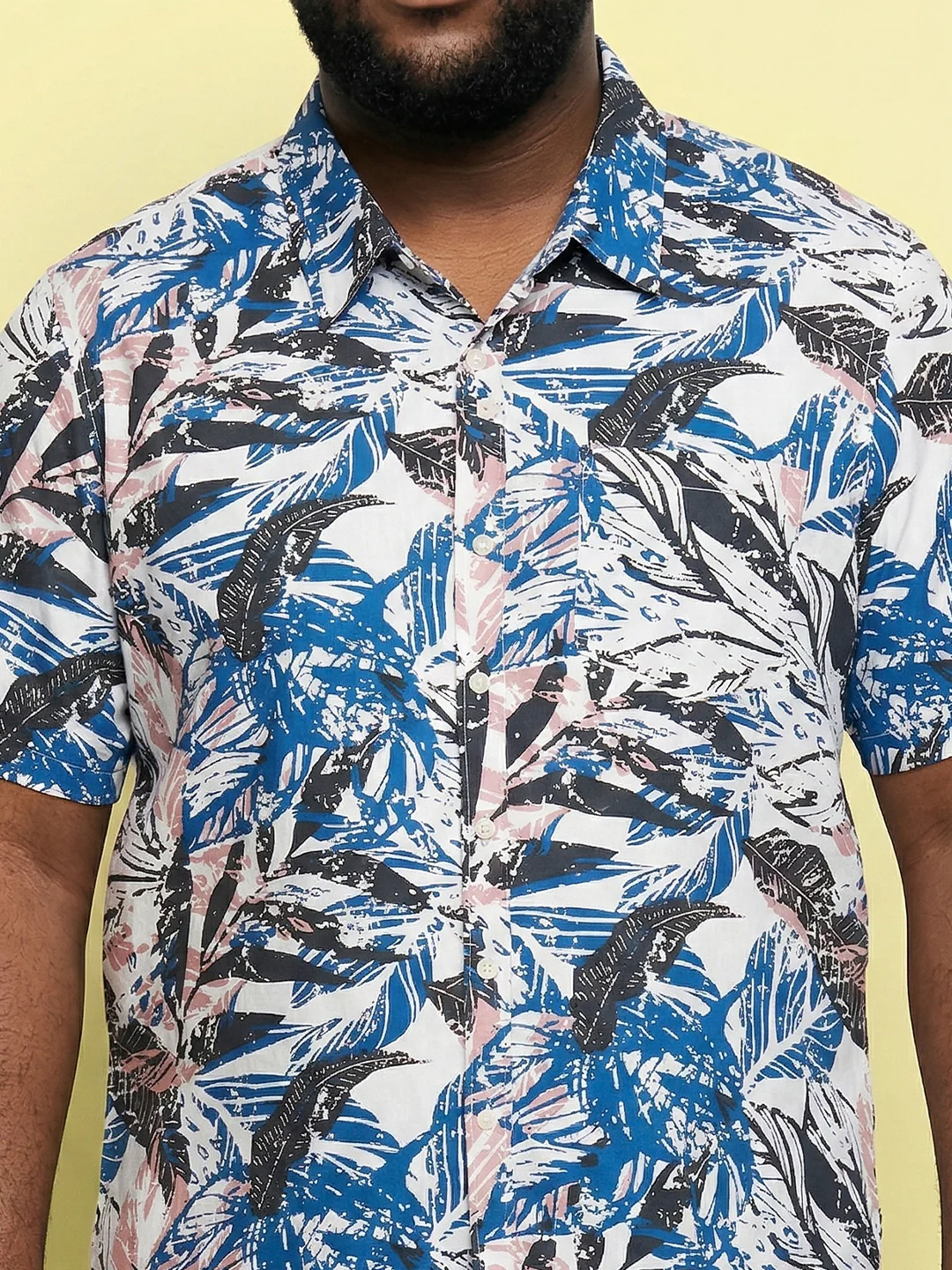 Men Plus Size Caspian Multicolor Printed Casual Shirt - Image 6