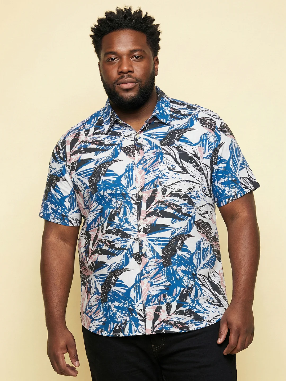 Men Plus Size Caspian Multicolor Printed Casual Shirt - Image 7