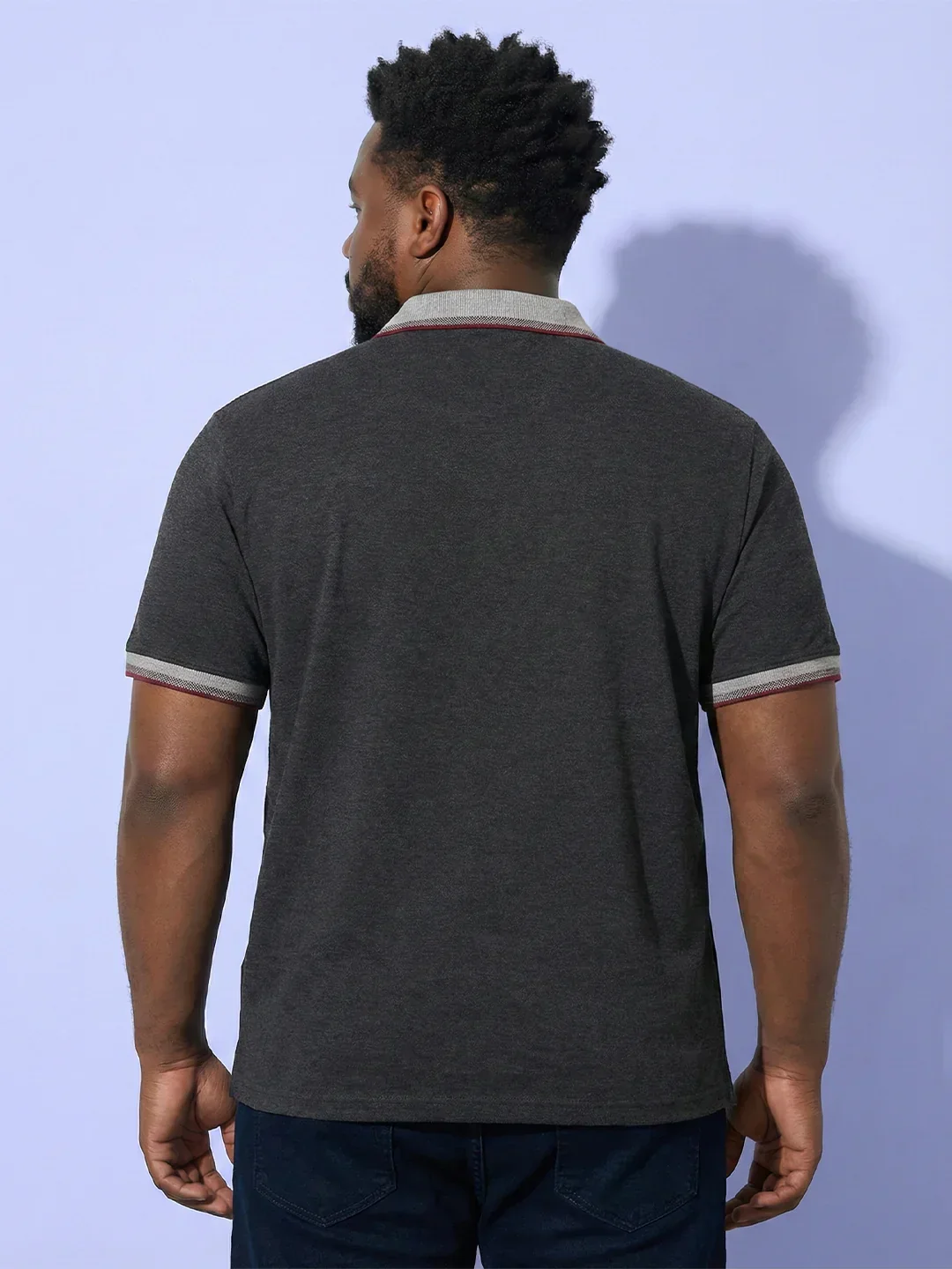 Men Plus Size Cassa Colorblock Polo Tshirt - Image 5