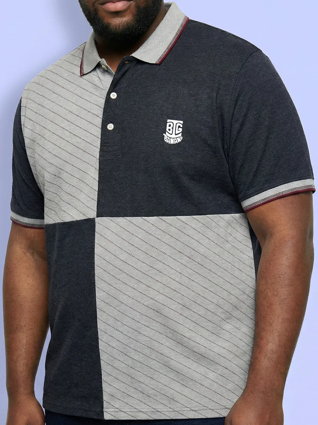 Men Plus Size Cassa Colorblock Polo Tshirt - Image 6
