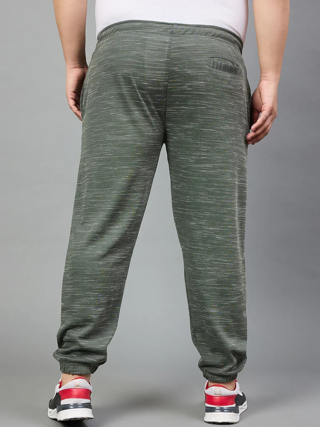 Men Plus Size Cavani Self Design Trackpant - Image 5