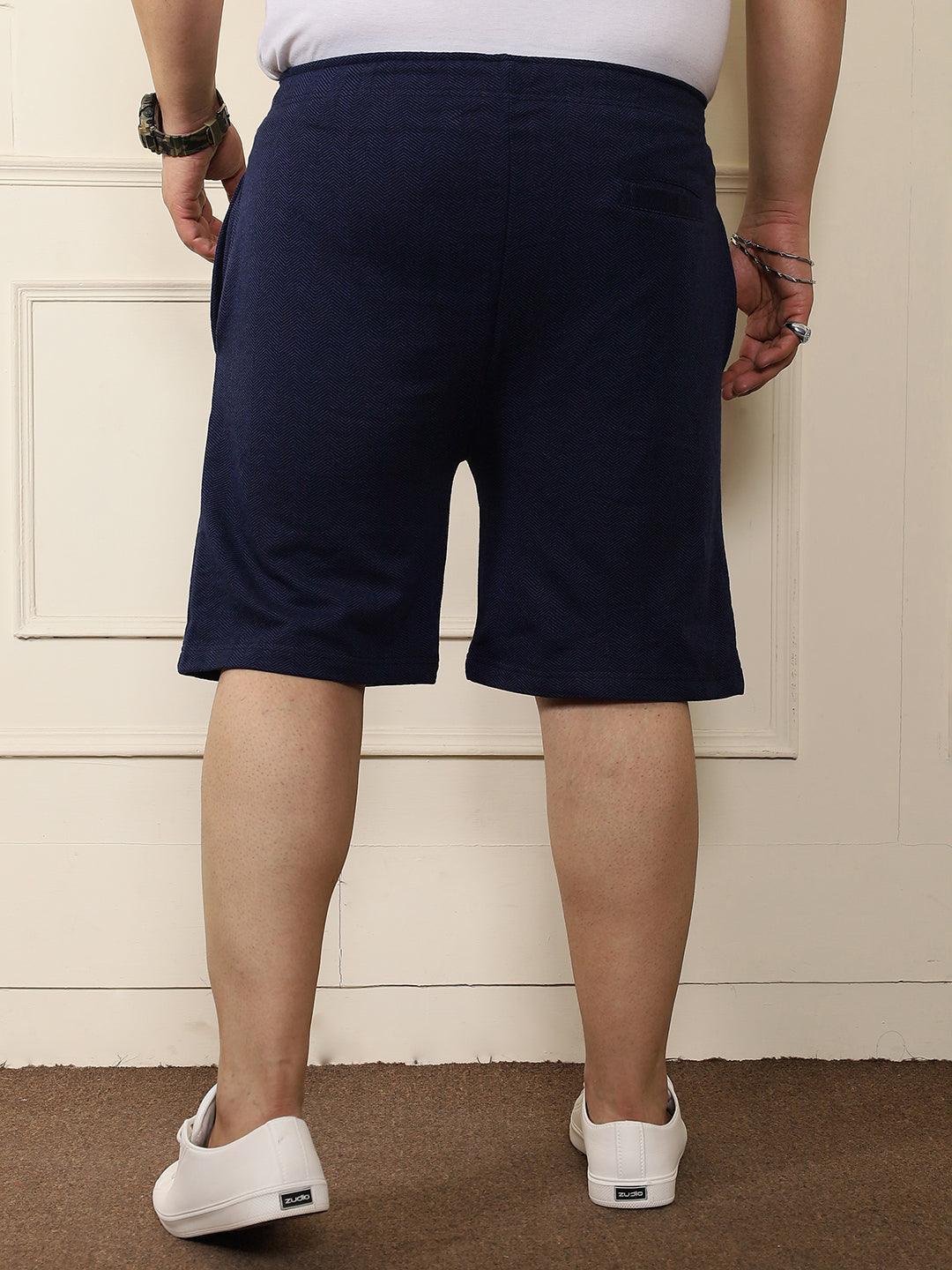 Men Plus Size Chang Self Design Shorts - Image 5