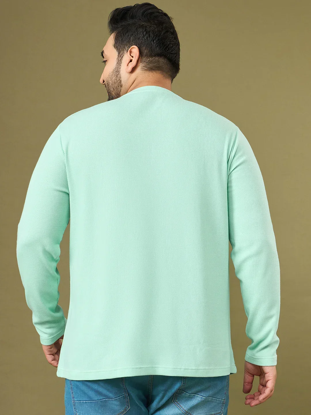 Men Plus Size Charge Solid Henley Tshirt - Image 7