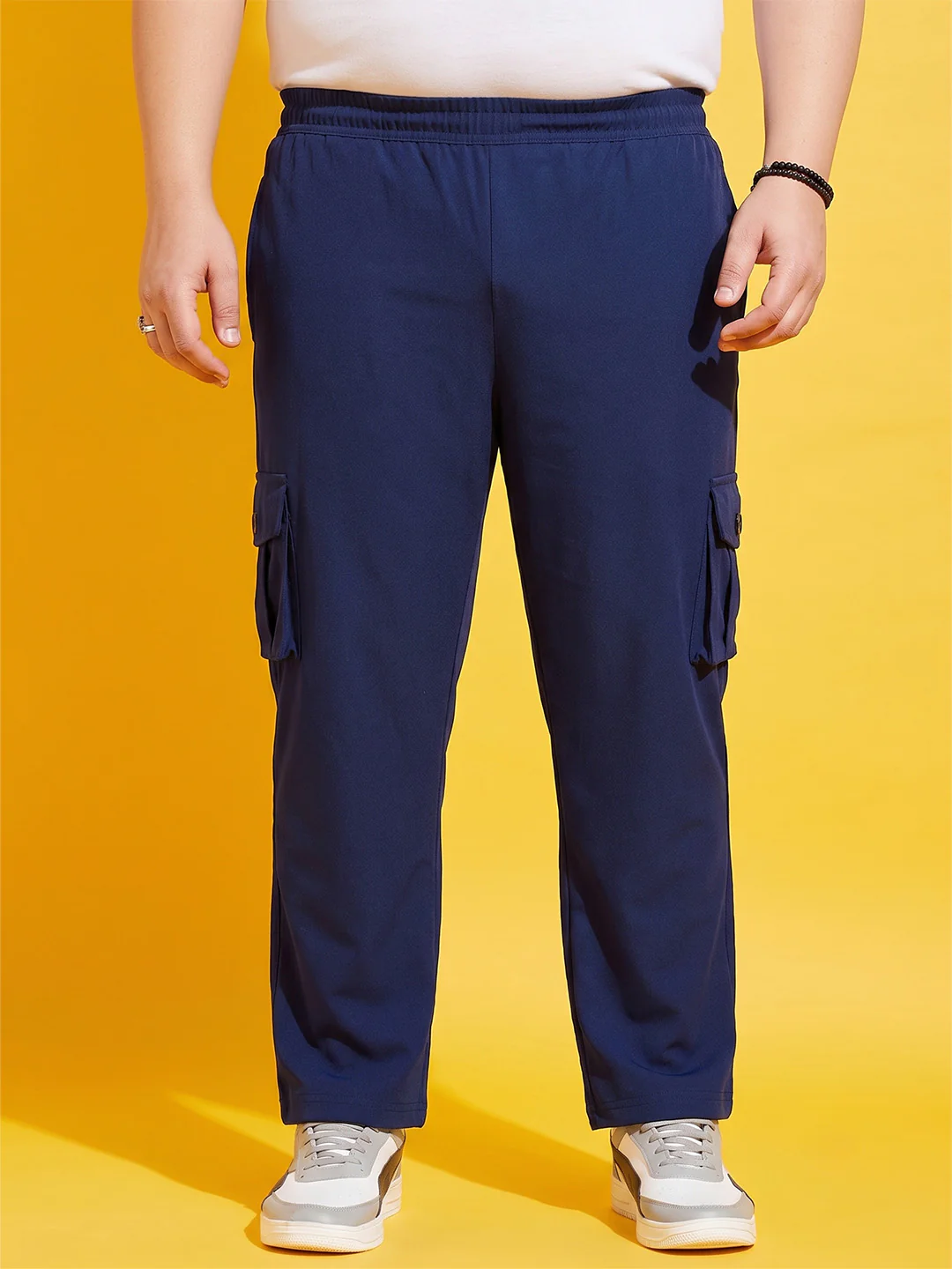Men Plus Size Chicago Solid Trackpant