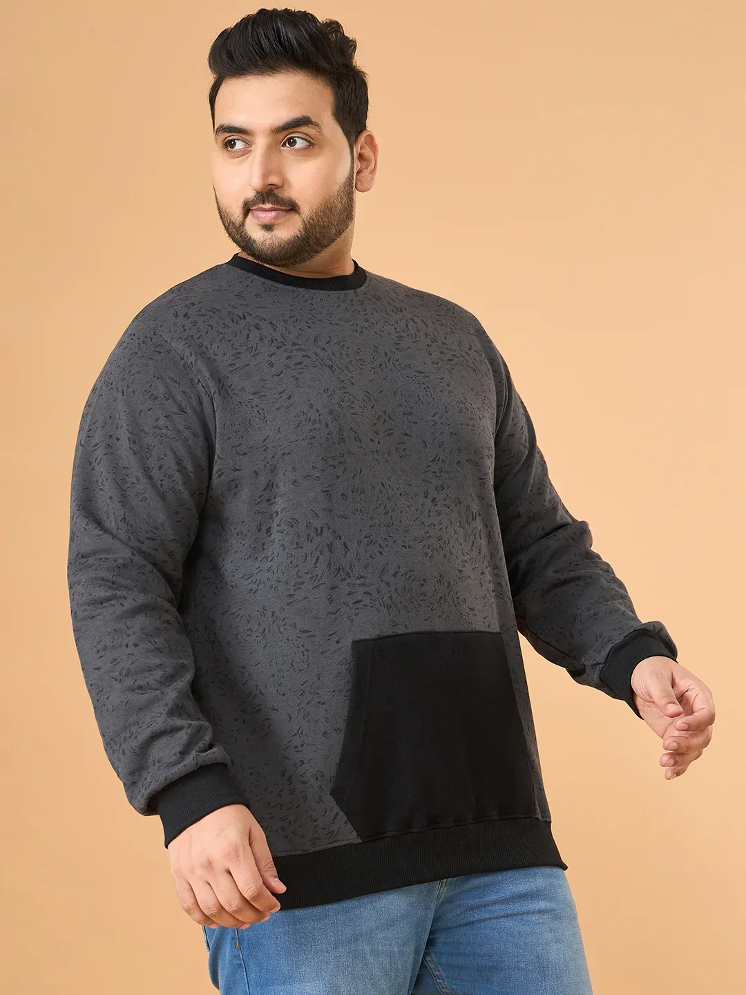 Men Plus Size Cinder Colorblock Sweatshirt - Image 5