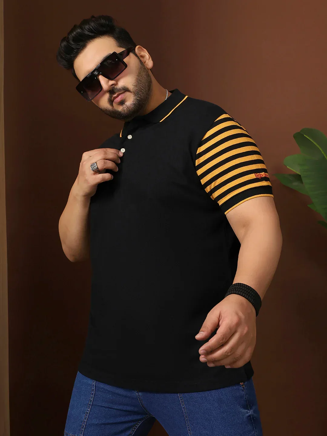 Men Plus Size Cloften Solid Polo Tshirt - Image 2