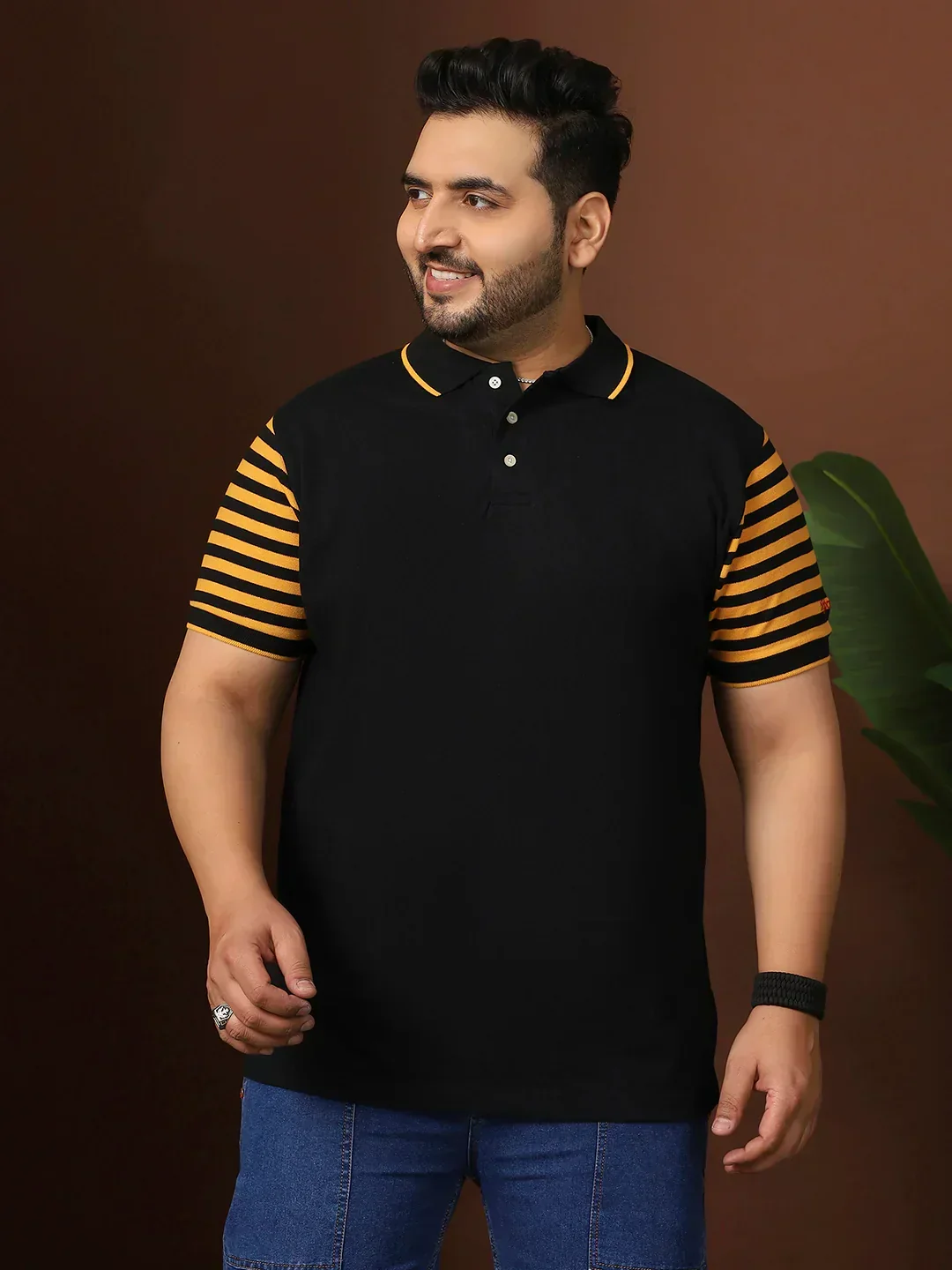 Men Plus Size Cloften Solid Polo Tshirt - Image 3