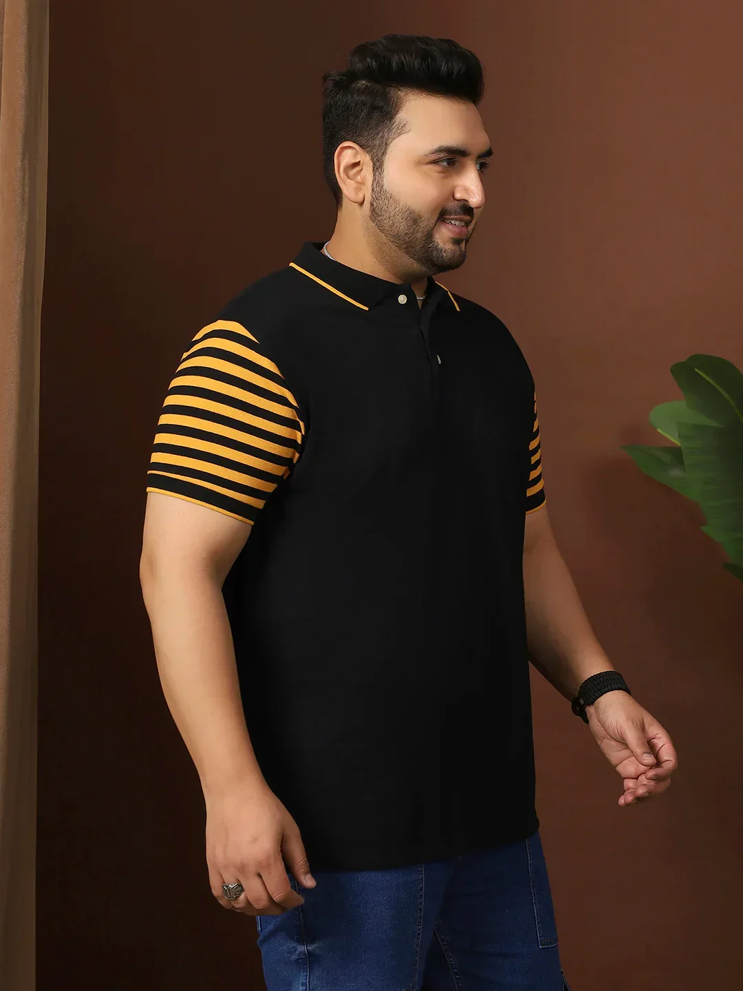 Men Plus Size Cloften Solid Polo Tshirt - Image 5