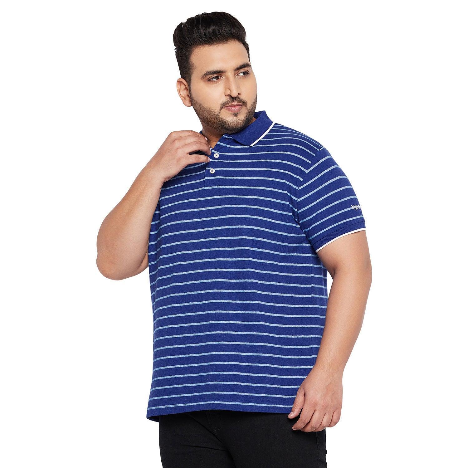 Men Plus Size Clovis Stripped Polo Tshirt - Image 3