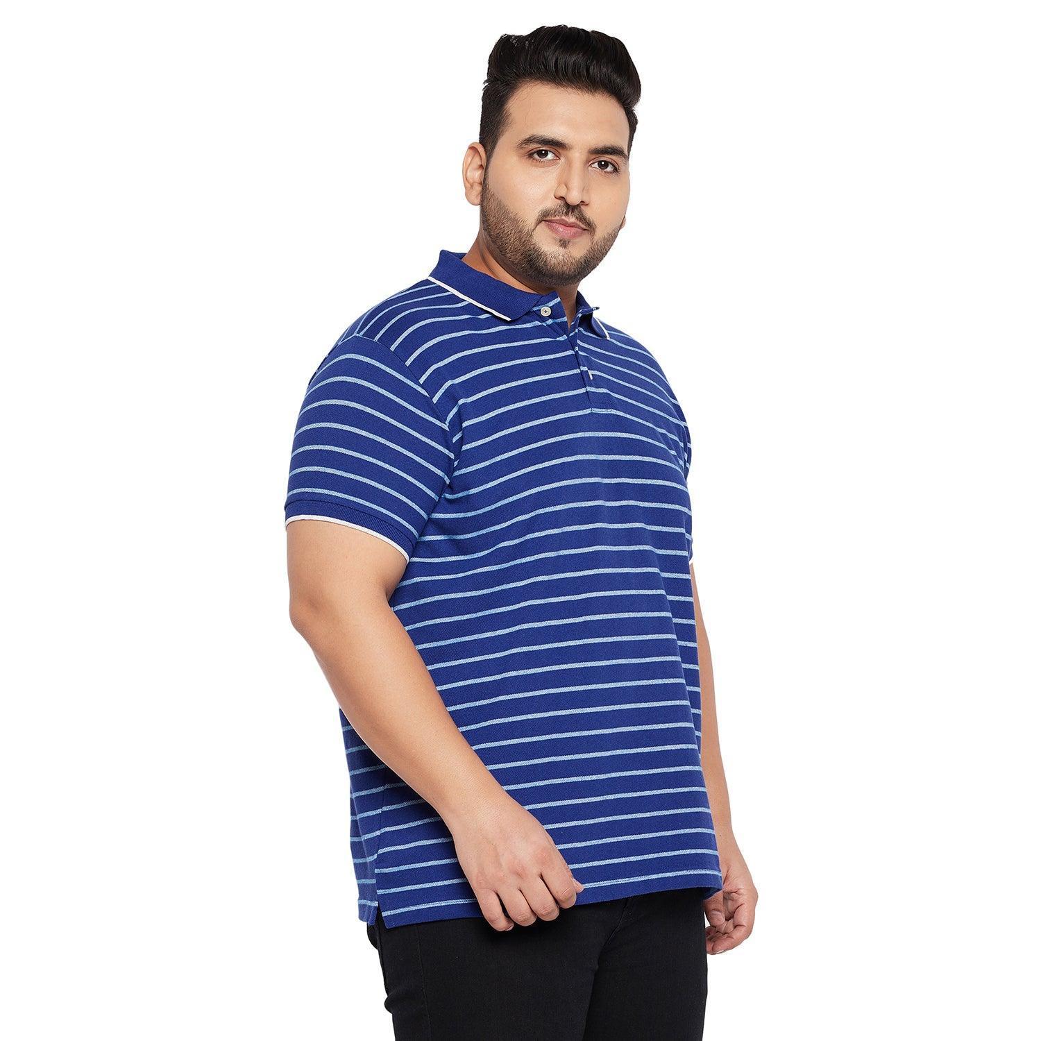 Men Plus Size Clovis Stripped Polo Tshirt - Image 4